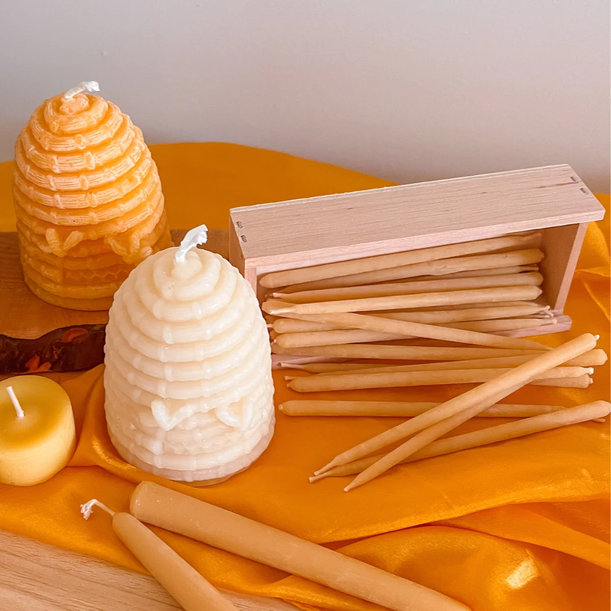 Dipam Beeswax Birthday Cake Candles 11x0.6cm, Box of 25 - Image 2