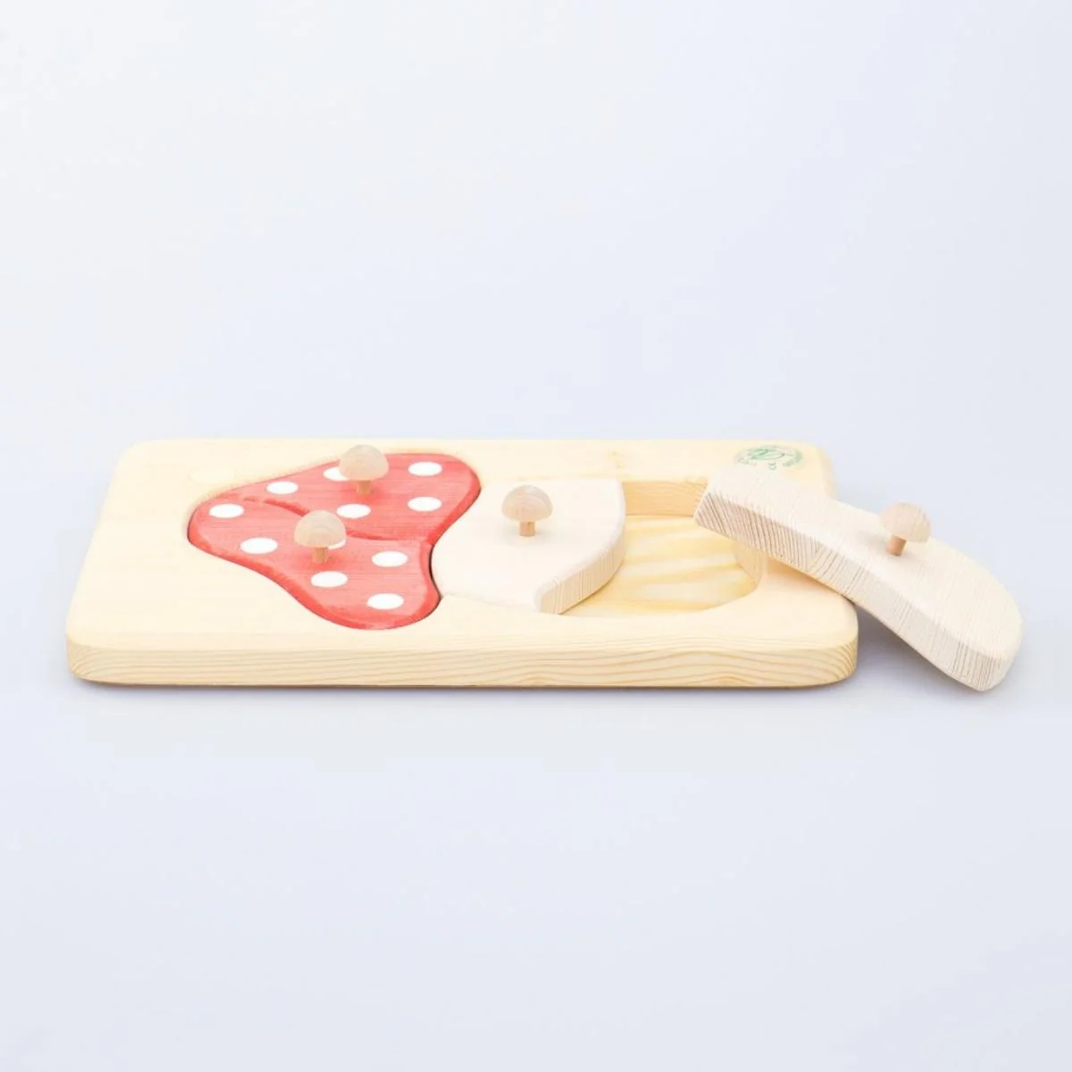 Drei Blatter Wooden Peg Puzzle - Mushroom - Image 6
