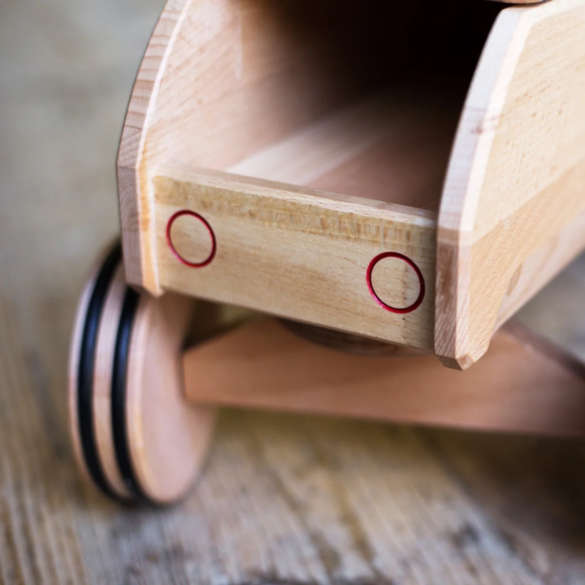 Dynamiko Wooden Ride On - Transporter Pink 'Fred' - Image 6