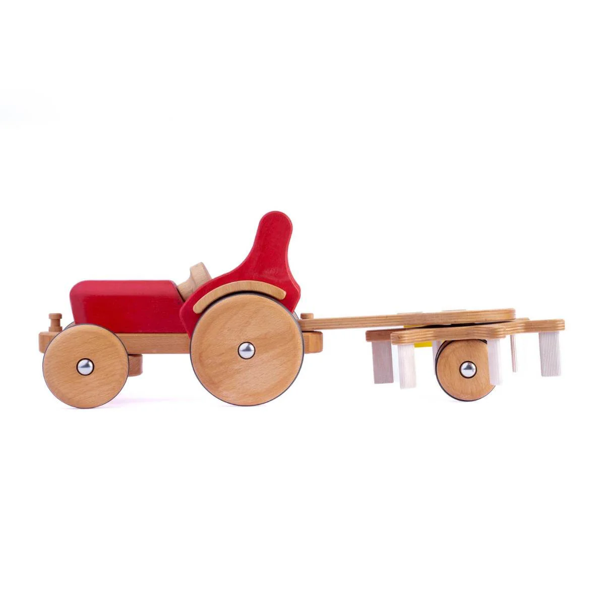 Dynamiko Wooden Tractor Accessory Rotary Rake - Image 4