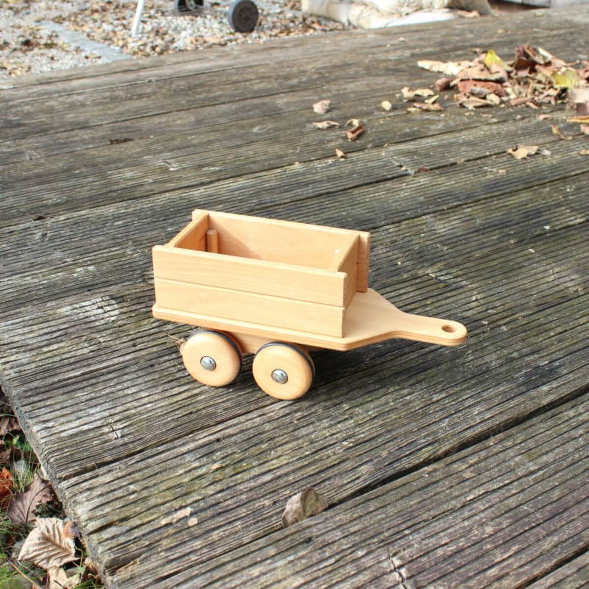 Dynamiko Wooden Tractor Accessory Two-Axle Trailer - Image 9