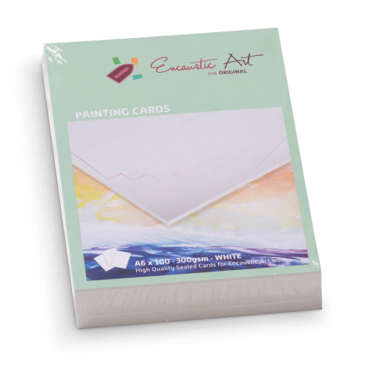 Encaustic Art Hot Wax Art Painting Card White