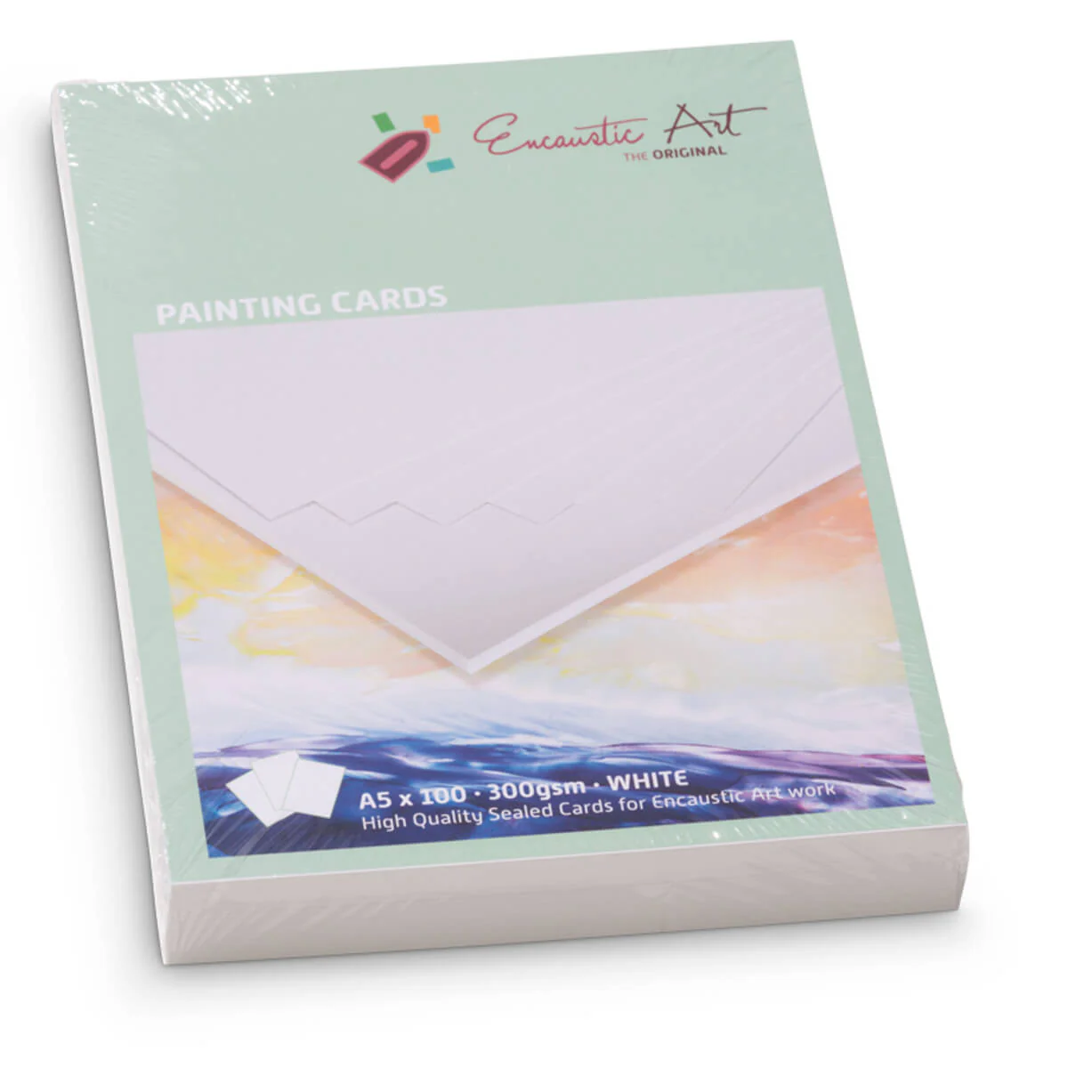 Encaustic Art Hot Wax Art Painting Card White - Image 2