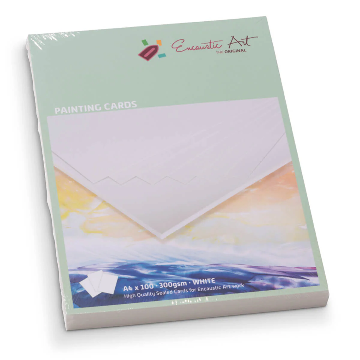 Encaustic Art Hot Wax Art Painting Card White - Image 3