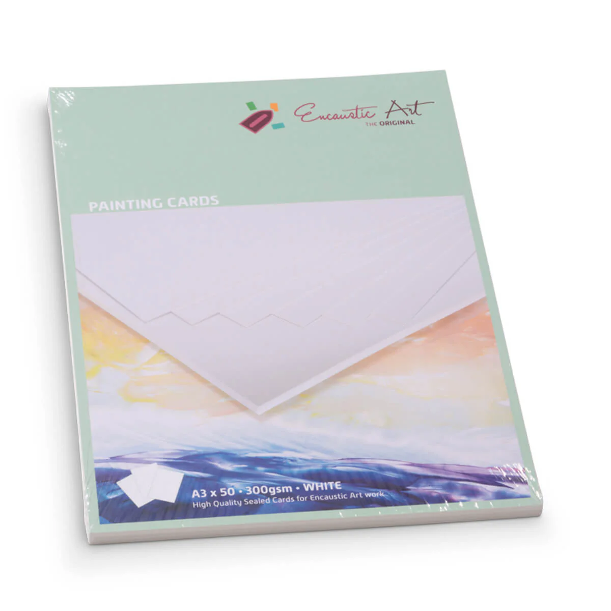 Encaustic Art Hot Wax Art Painting Card White - Image 4
