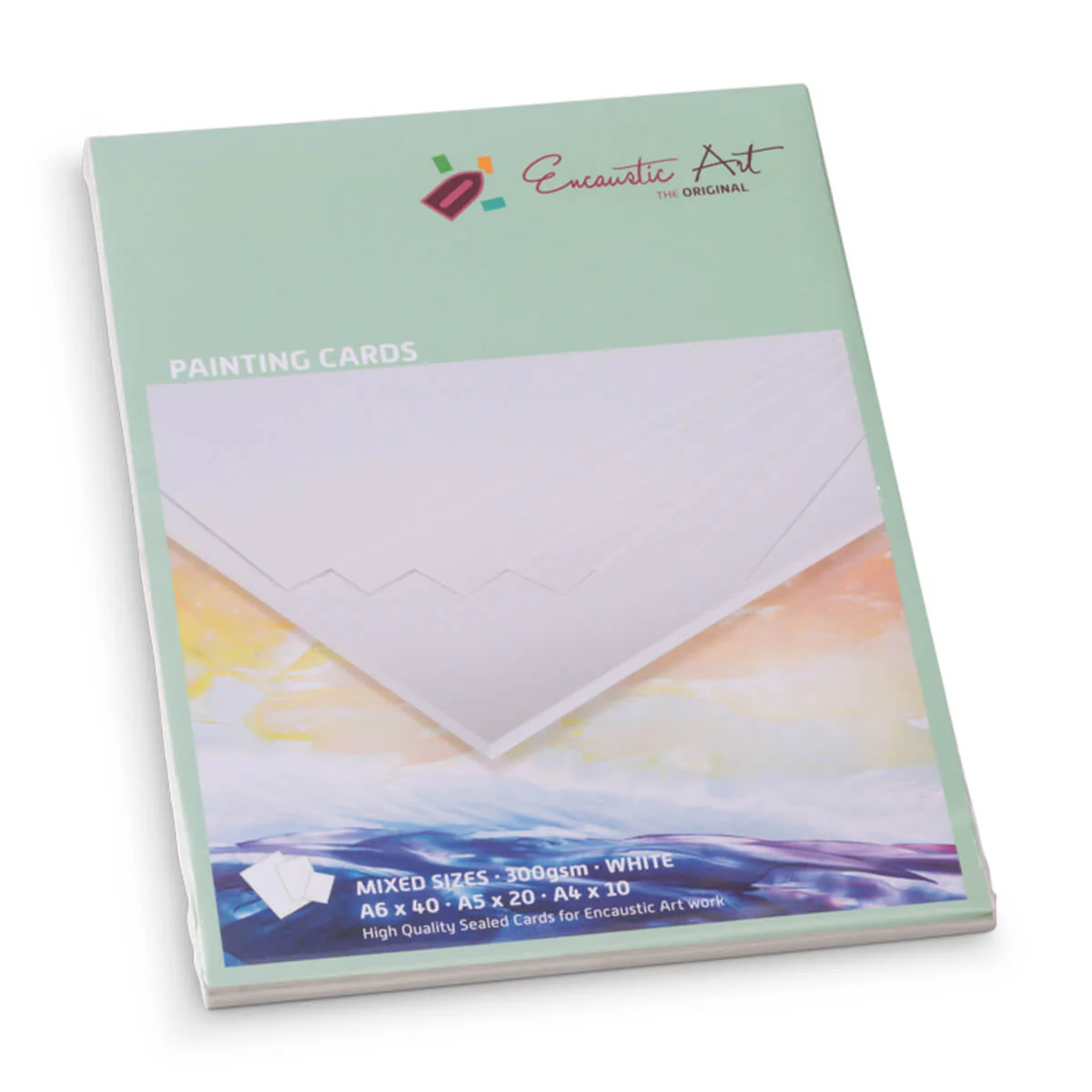 Encaustic Art Hot Wax Art Painting Card White - Image 6