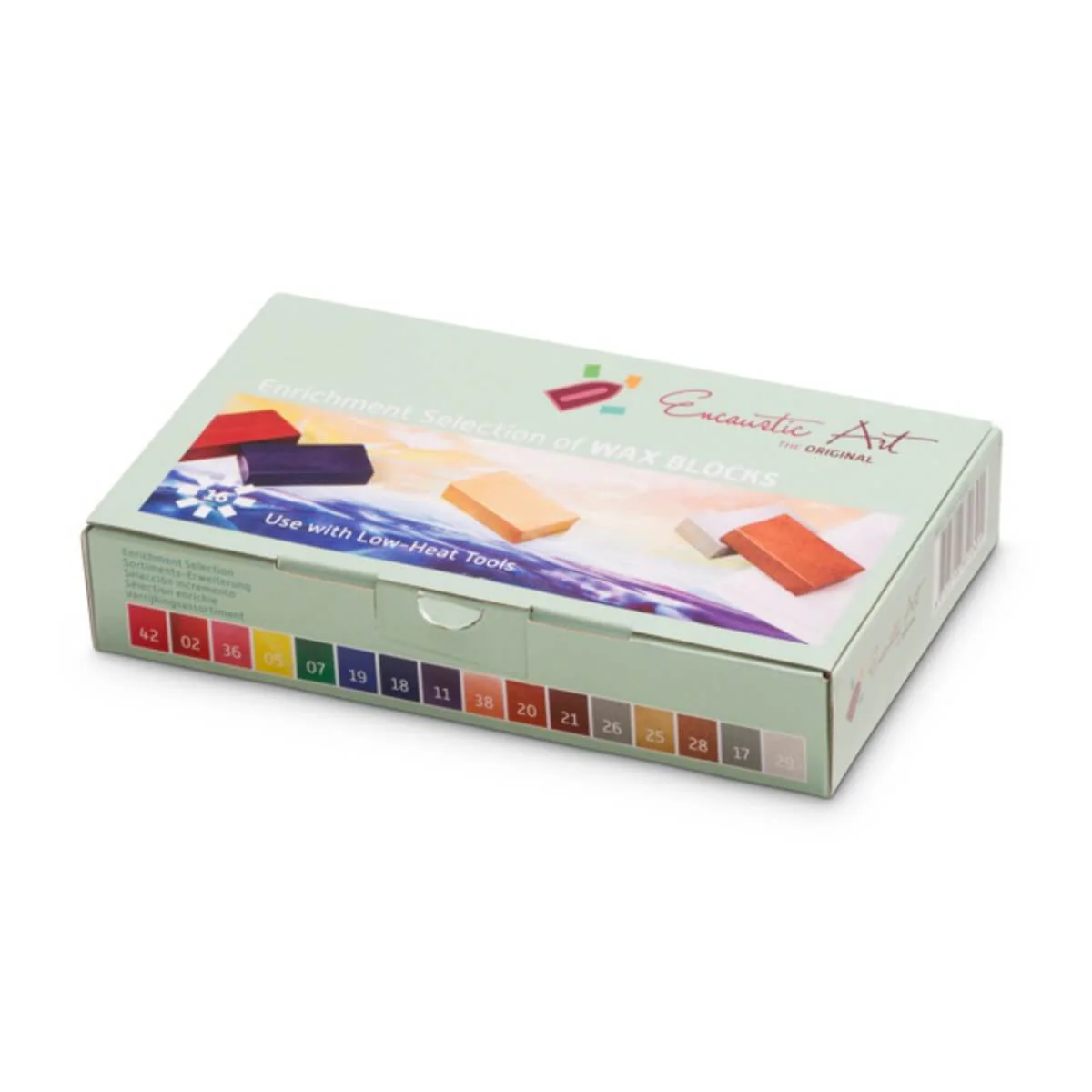 Encaustic Art Hot Wax Painting Blocks Assortment of 16 Blocks - Enrichment Selection - Image 2