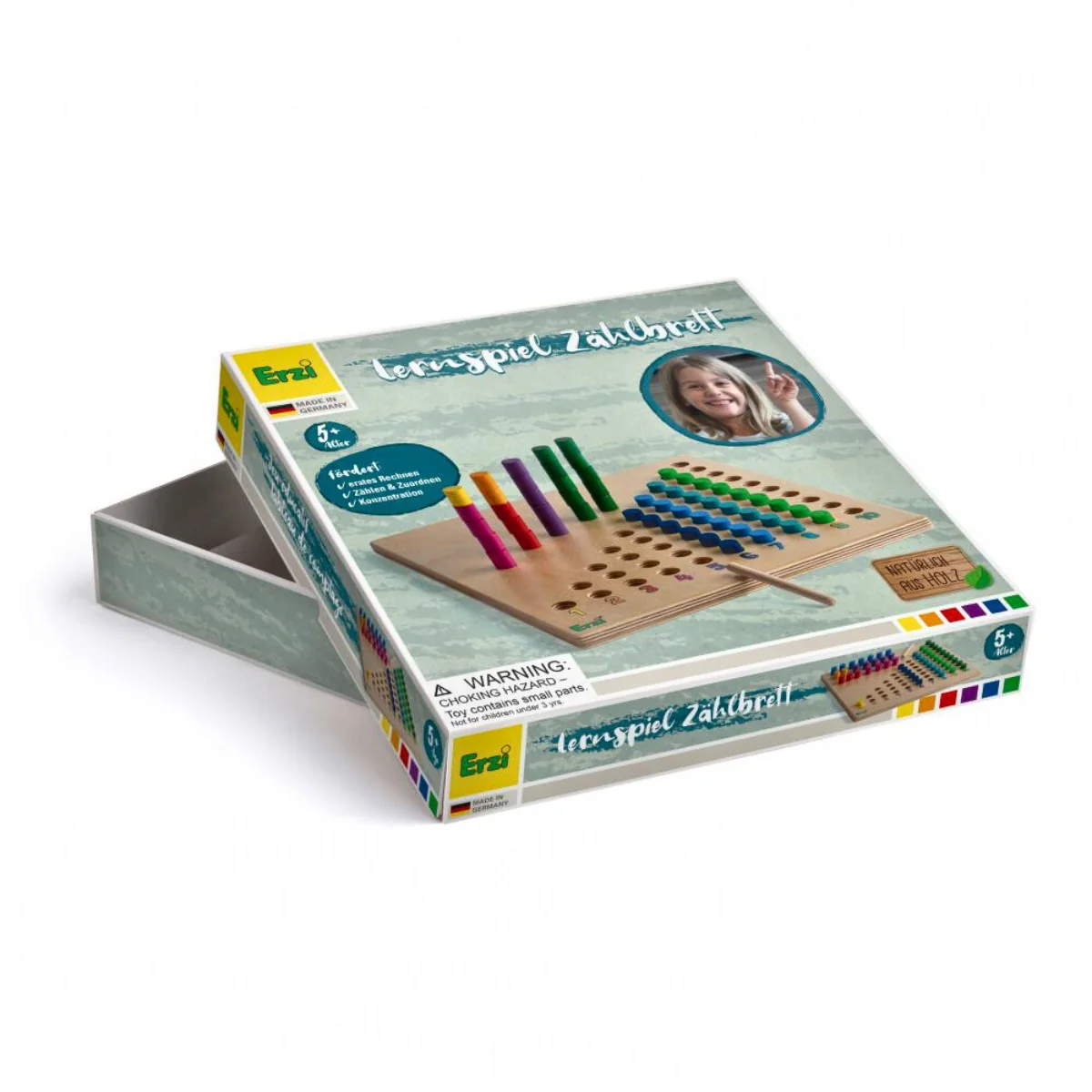 Erzi Wooden Educational Toy - Small Counting Cylinders - Image 7