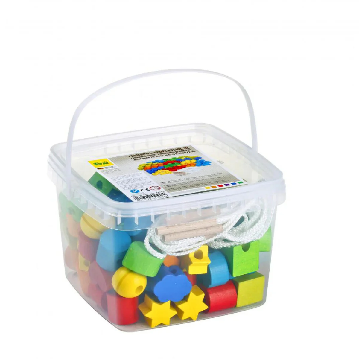 Erzi Wooden Educational Toy - Threading Blocks - Image 3