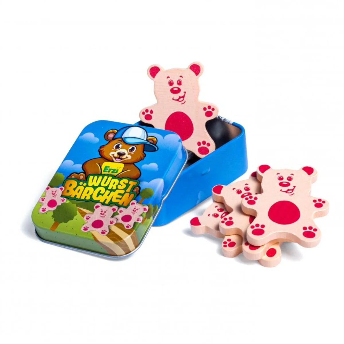Erzi Wooden Play Food - Sausage Bears in a Tin