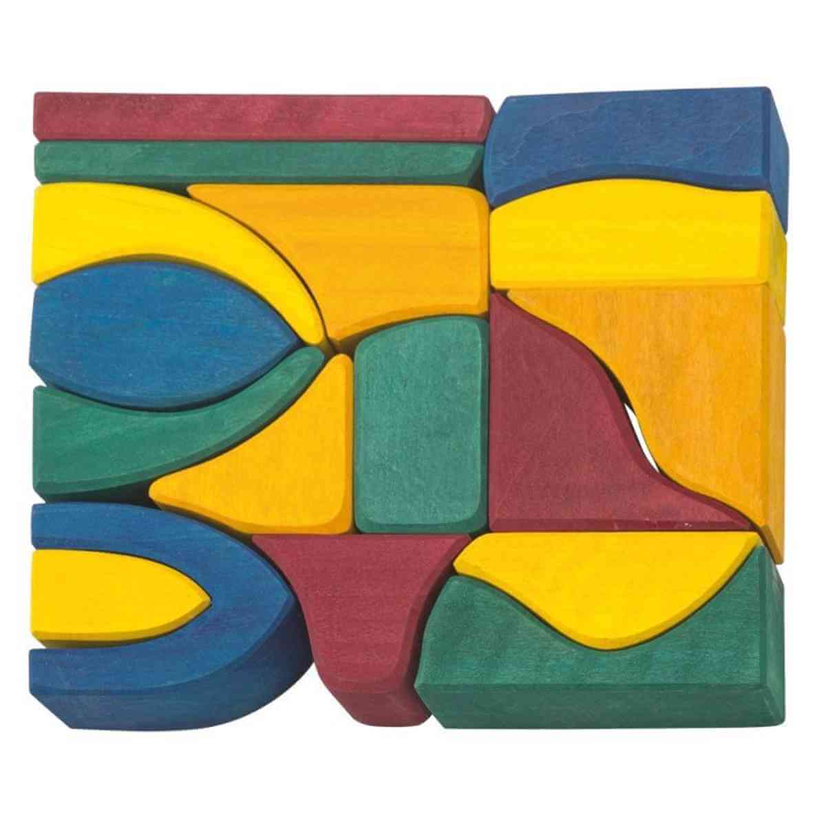 Gluckskafer Wooden Blocks - Coloured 6cm thick, 17 blocks - Image 4