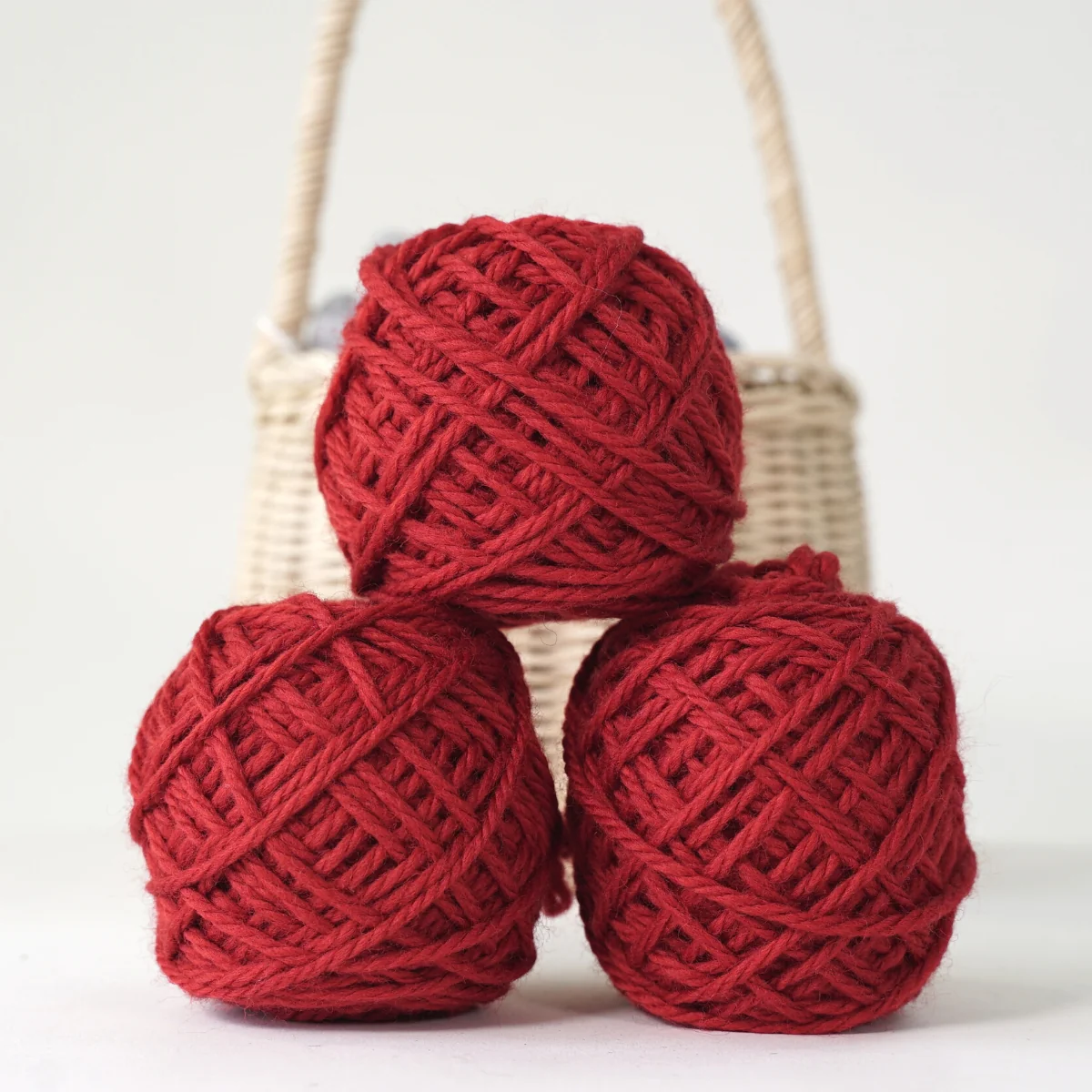 Golden Fleece 100% Australian EcoWool - 50g Ball, 16ply Dark Red - Image 2