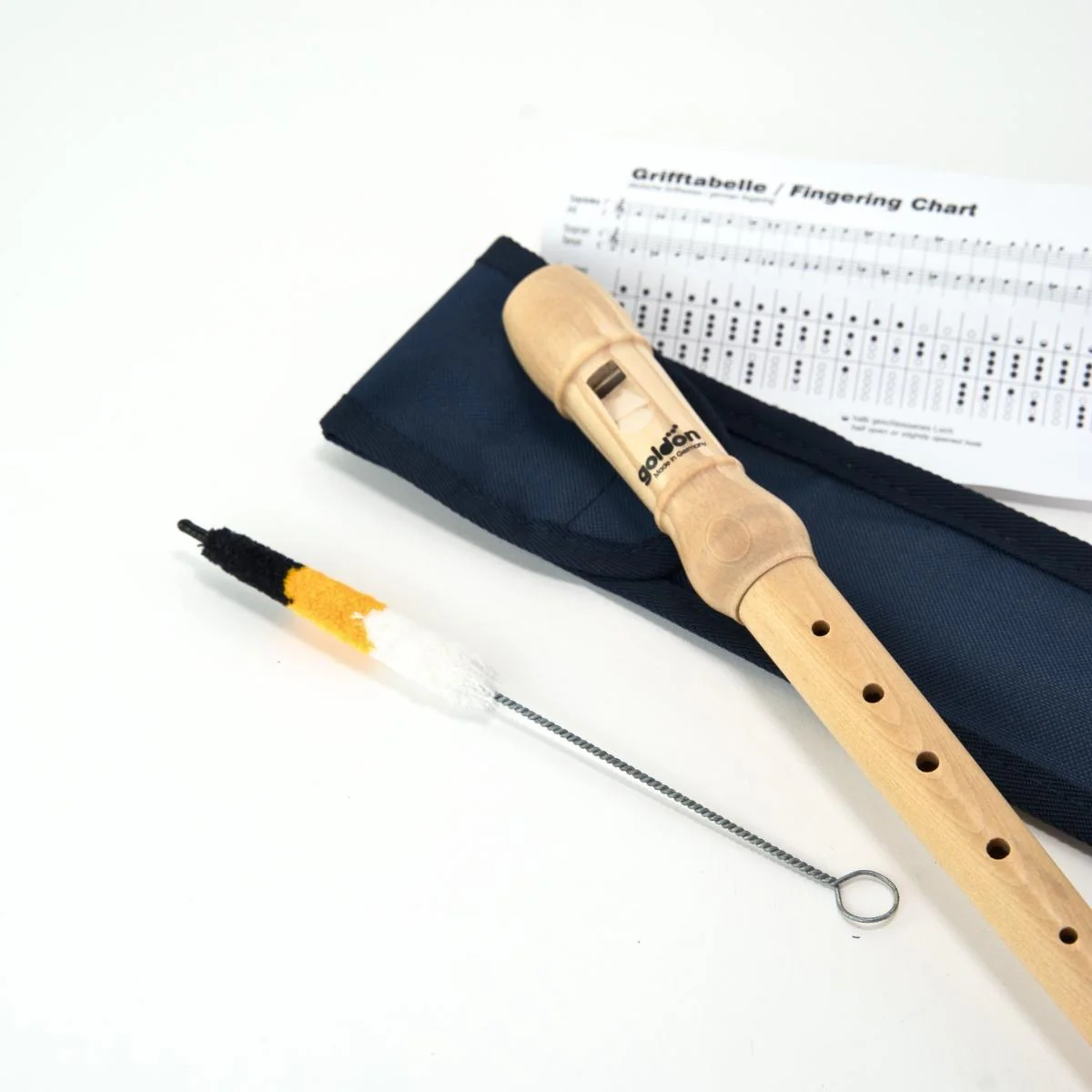 Goldon Recorder C-Soprano German Fingering in Recorder Bag - Image 2