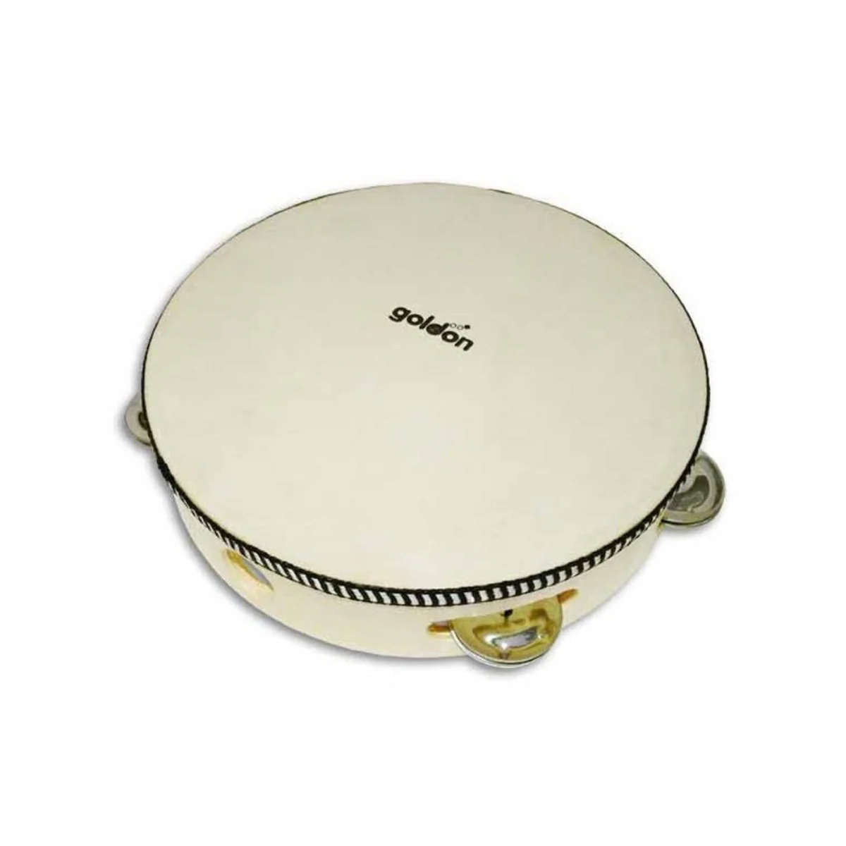 Goldon Tambourine with Natural Skin - Image 3