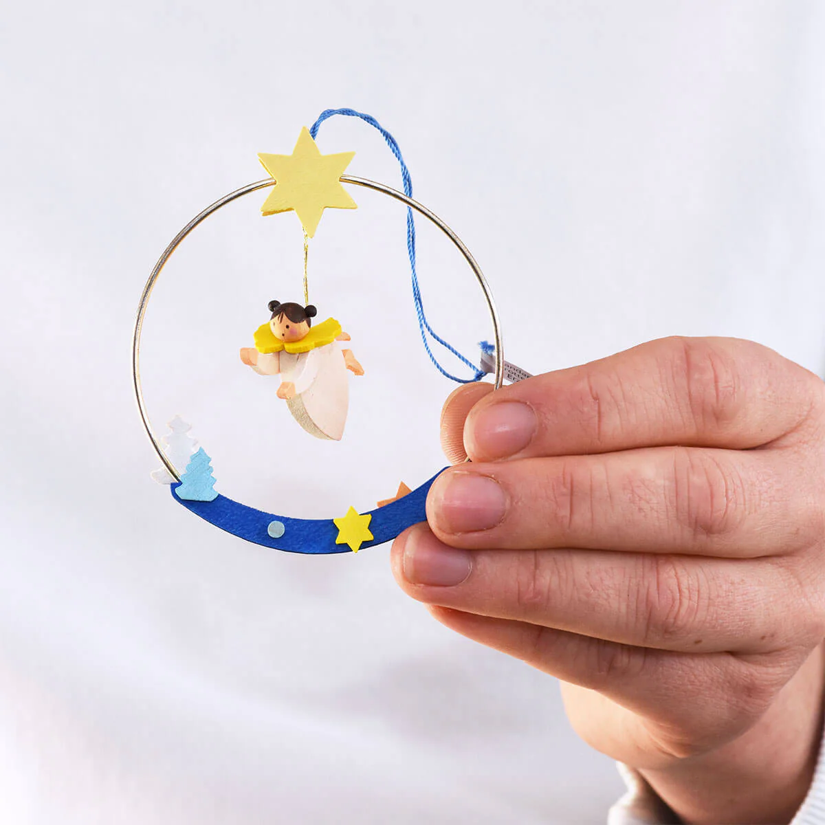 Graupner Christmas Tree Ornament - Ring with Angel and Santa Claus - Image 4