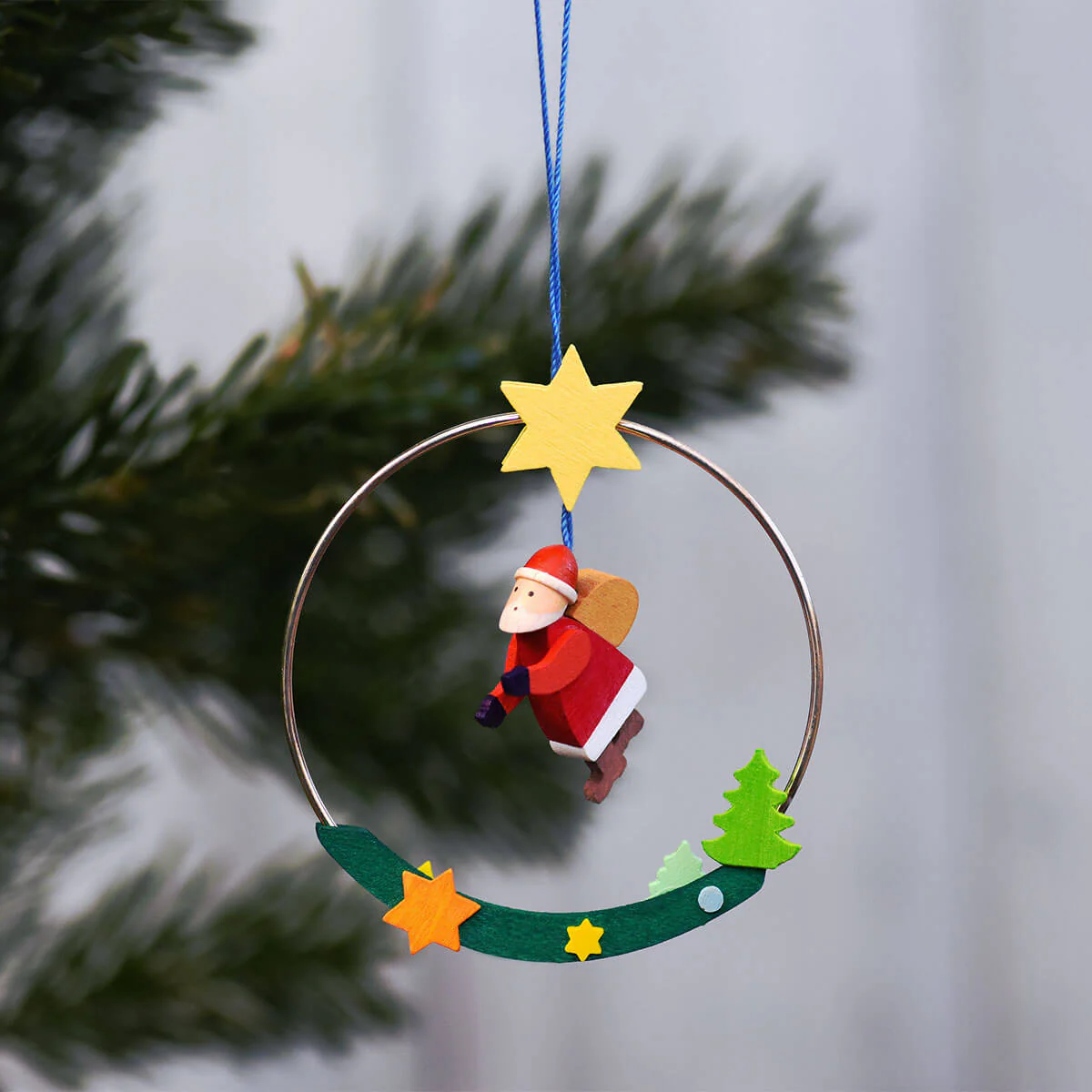 Graupner Christmas Tree Ornament - Ring with Angel and Santa Claus - Image 5