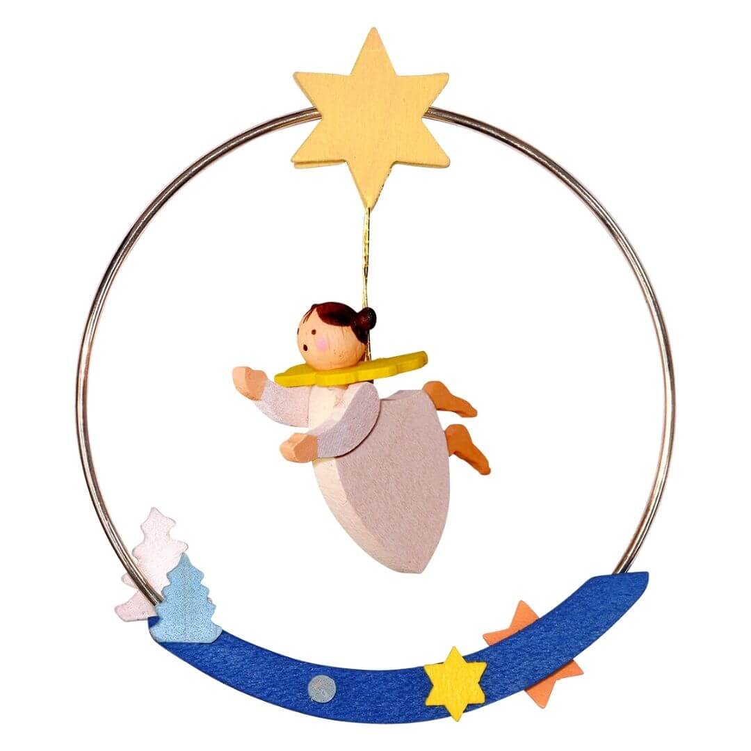 Graupner Christmas Tree Ornament - Ring with Angel and Santa Claus - Image 6