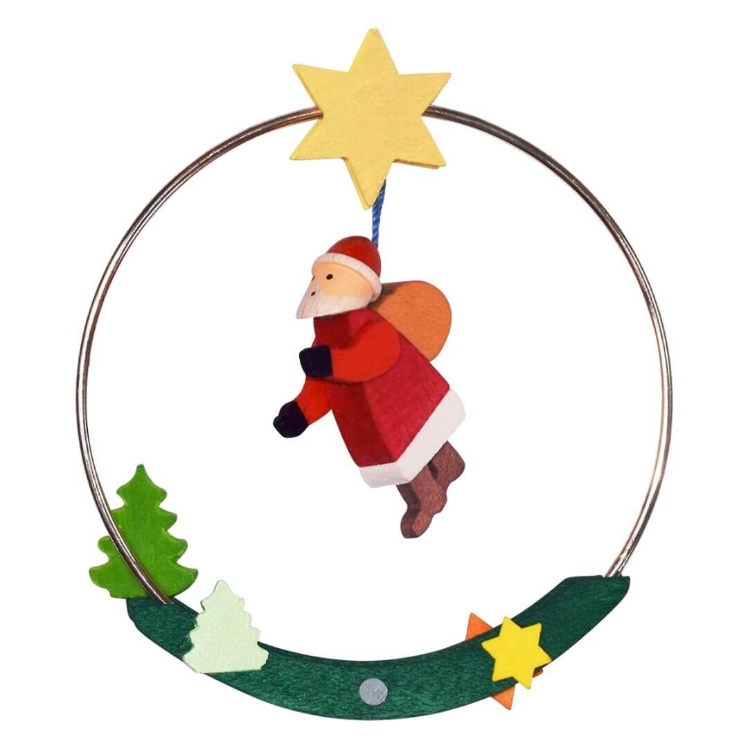 Graupner Christmas Tree Ornament - Ring with Angel and Santa Claus - Image 7