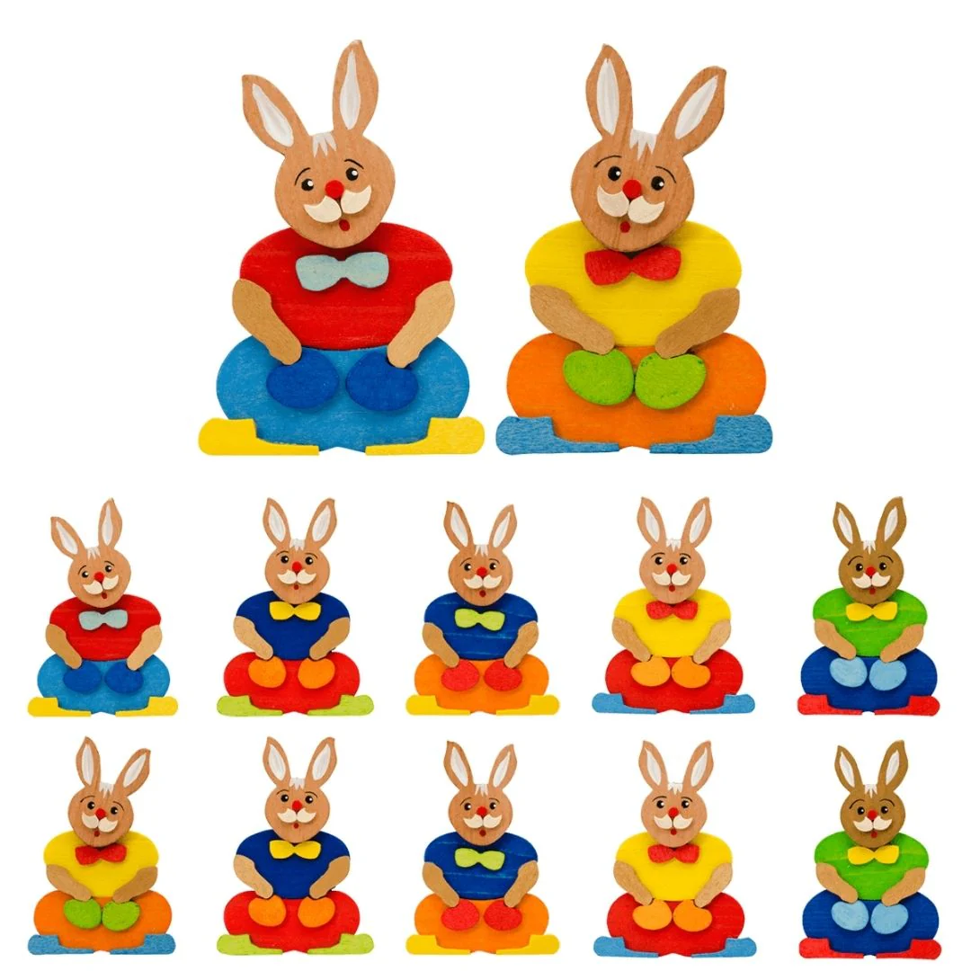 Graupner Ornament - Easter Bunny with Clip - Set of 12 Pieces - Retired Product
