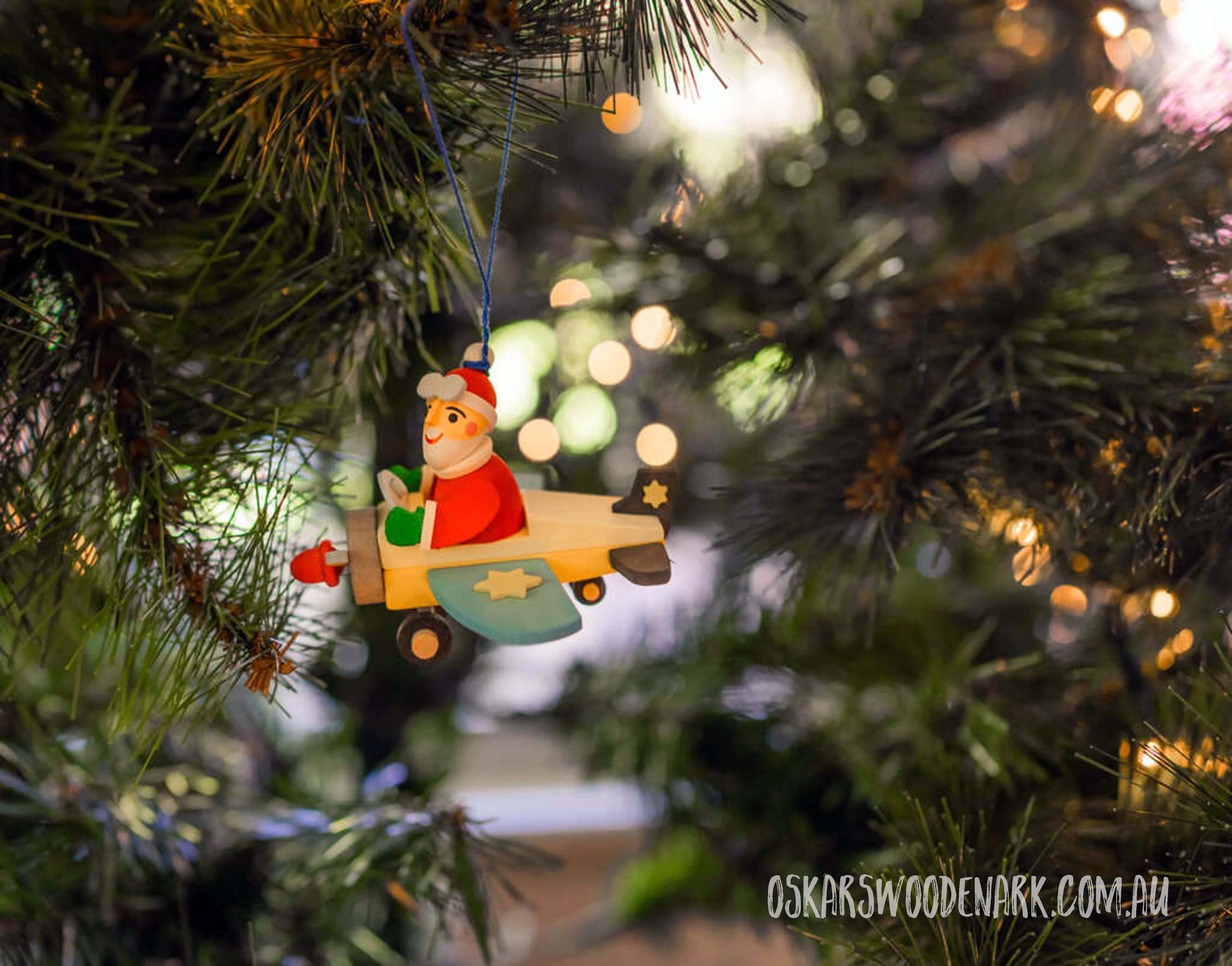 Graupner Christmas Tree Ornament - Santa in Plane - Image 6