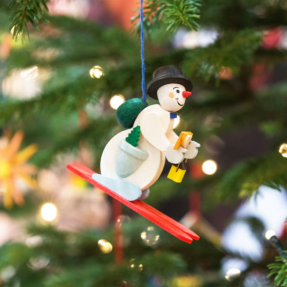 Graupner Christmas Tree Ornament - Snowman Skiing - Retired Product - Image 2
