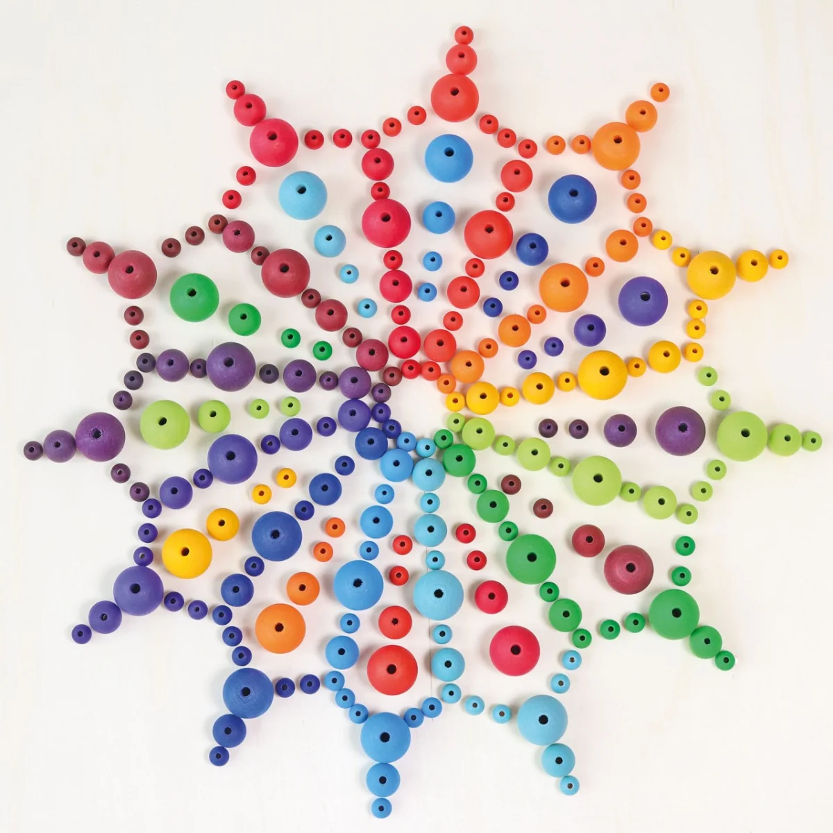 Grimm's Wooden Beads Rainbow - 120 Pieces, 12mm - Image 5