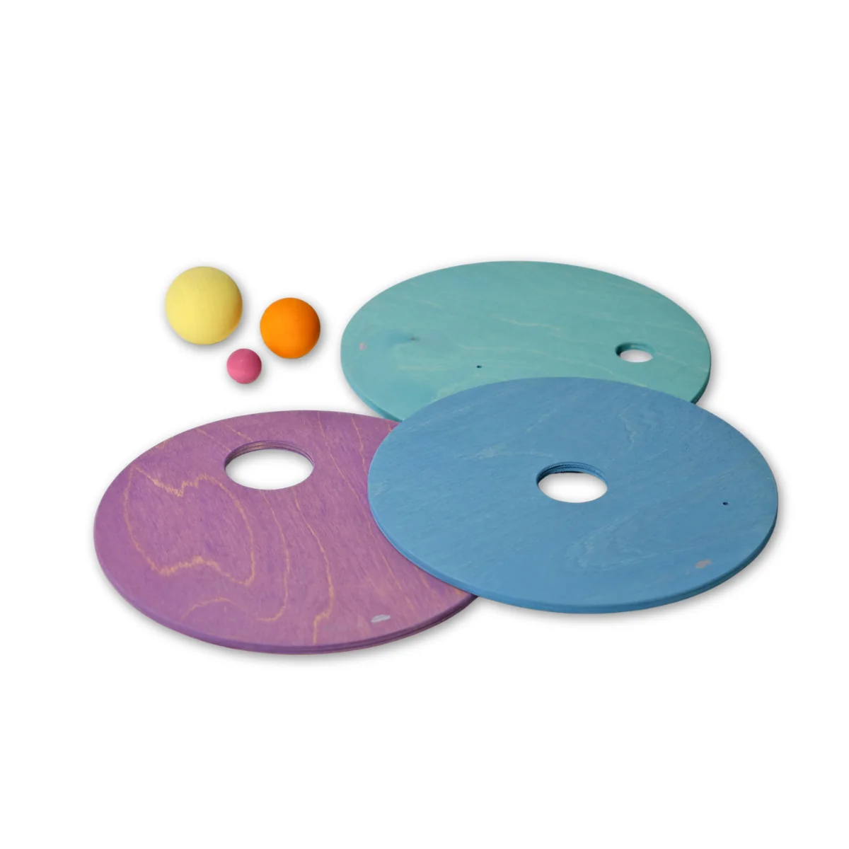 Grimm's Ball and Disc Set for Stapelstein - Cool Pastel
