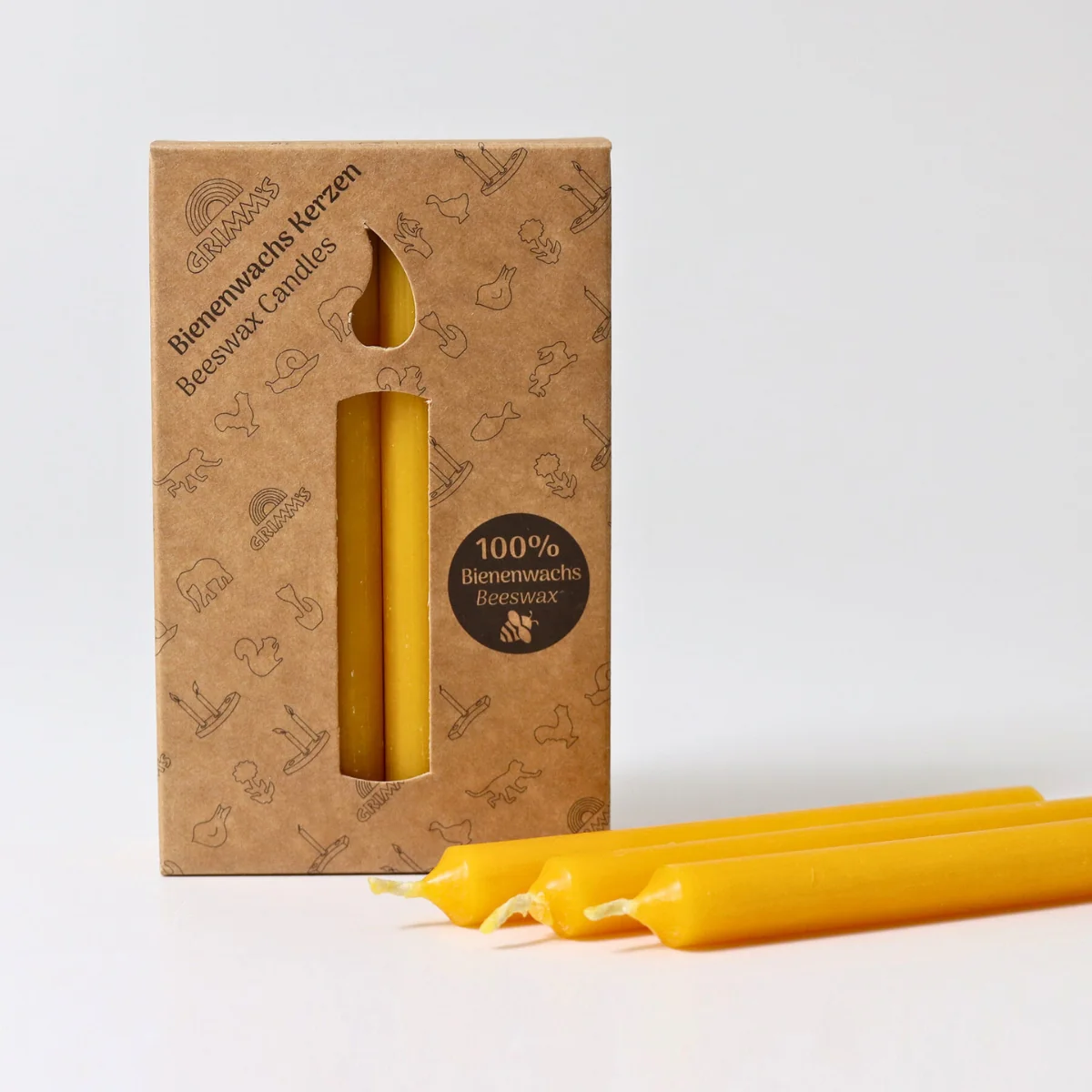 Grimm's Candles Amber 10% Beeswax Pack of 12 (2023) - Image 5