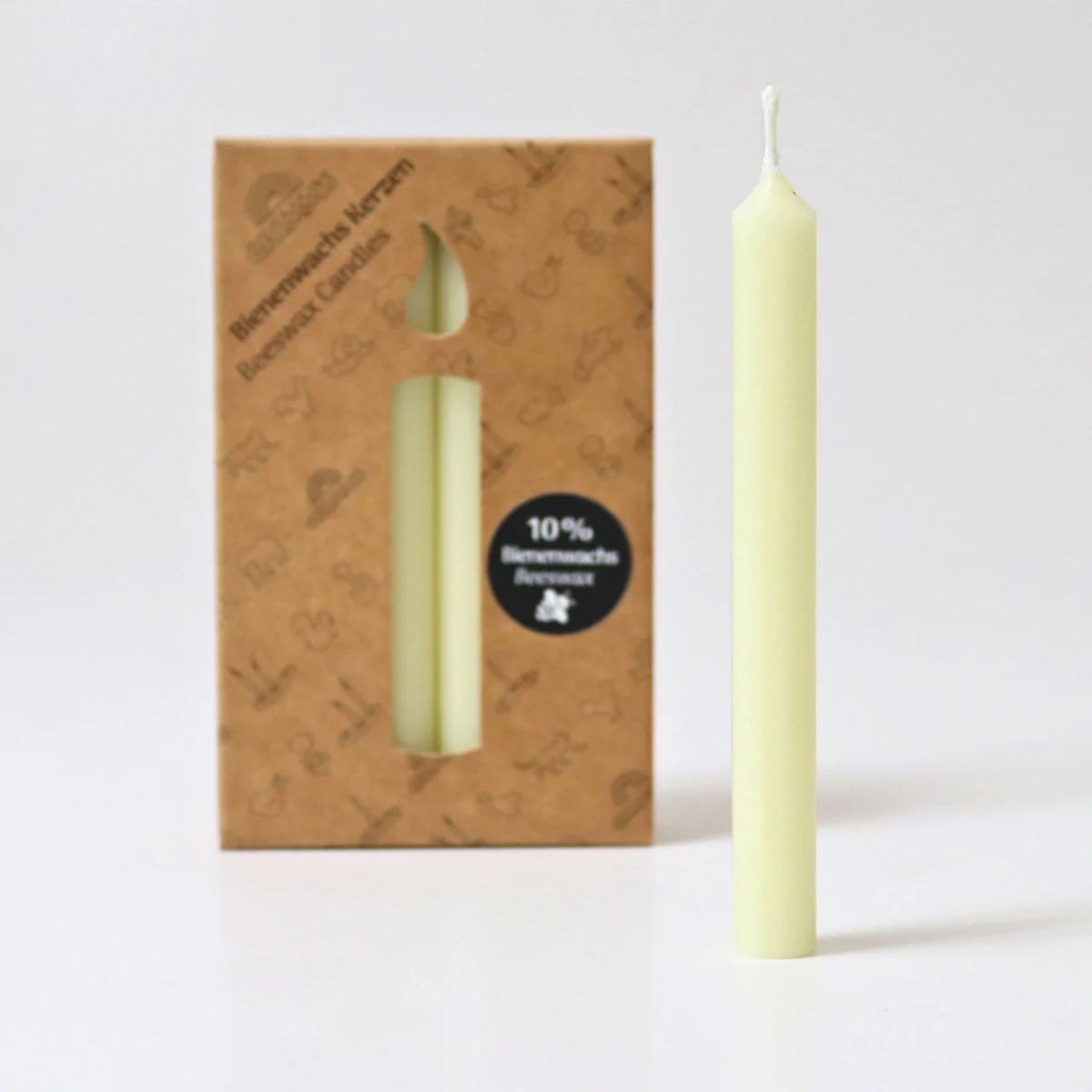 Grimm's Candles Cream 10% Beeswax Pack of 12 (2023)