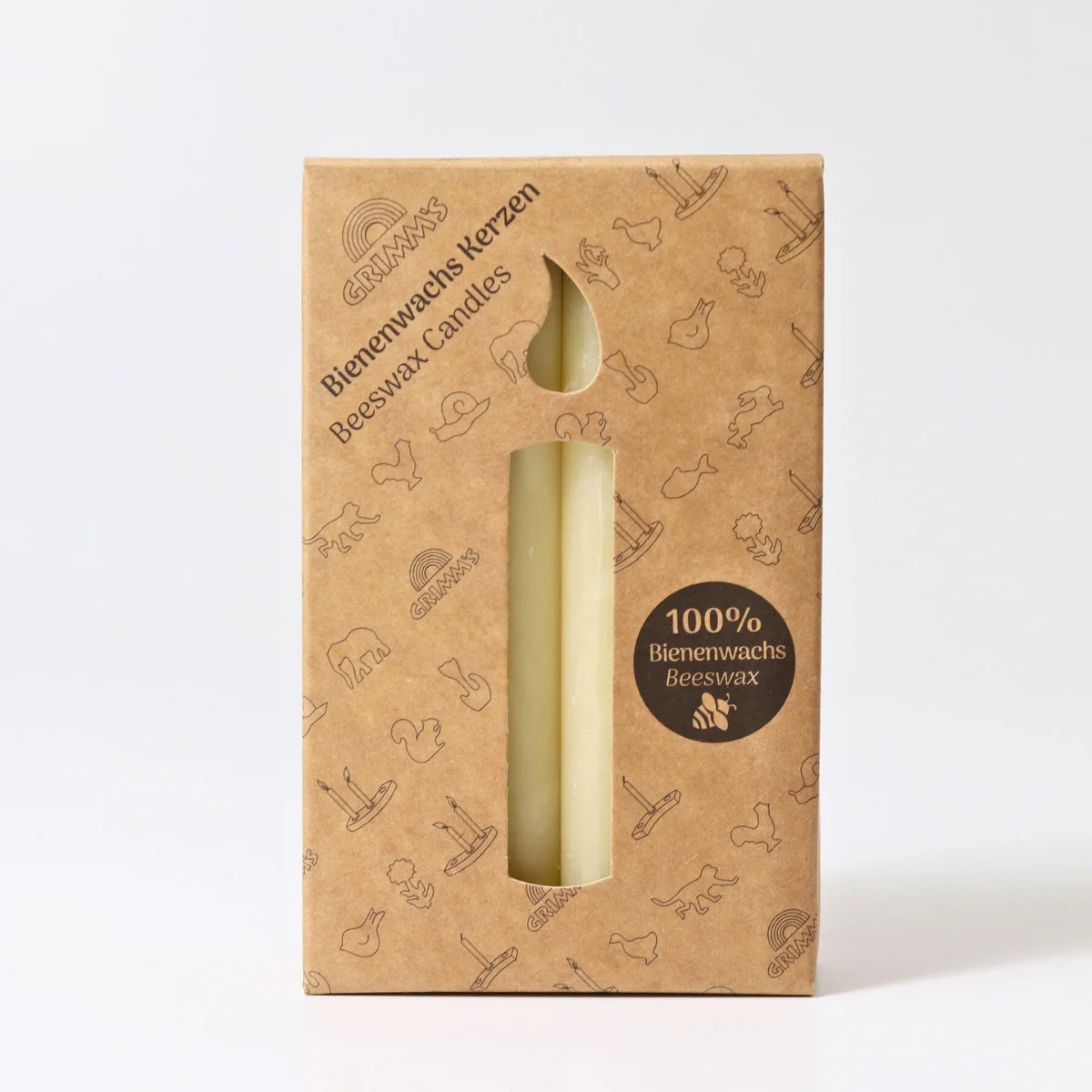 Grimm's Candles Cream 100% Beeswax Pack of 12 (2023) - Image 4