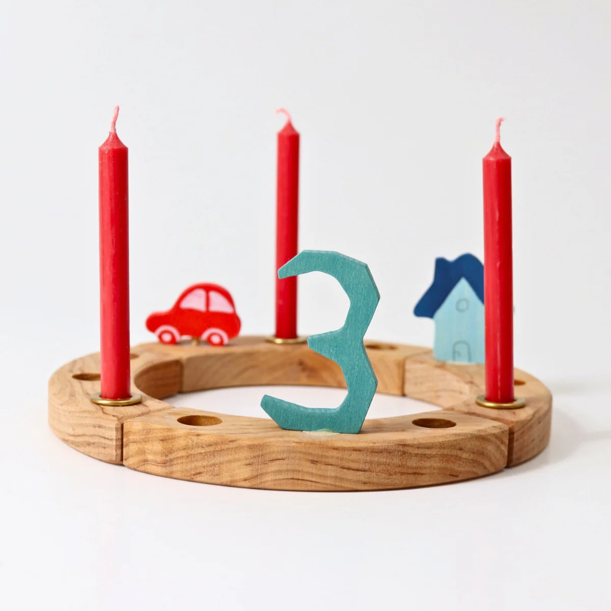 Grimm's Candles Red 10% Beeswax Pack of 12 (2023) - Image 2