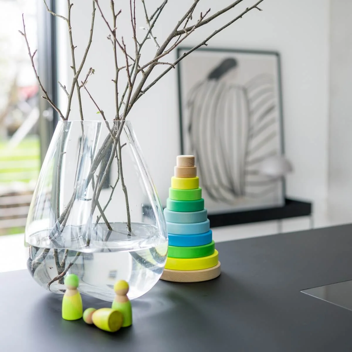 Grimm's Stacking Tower Conical Large - Neon Green (2023) - Image 10