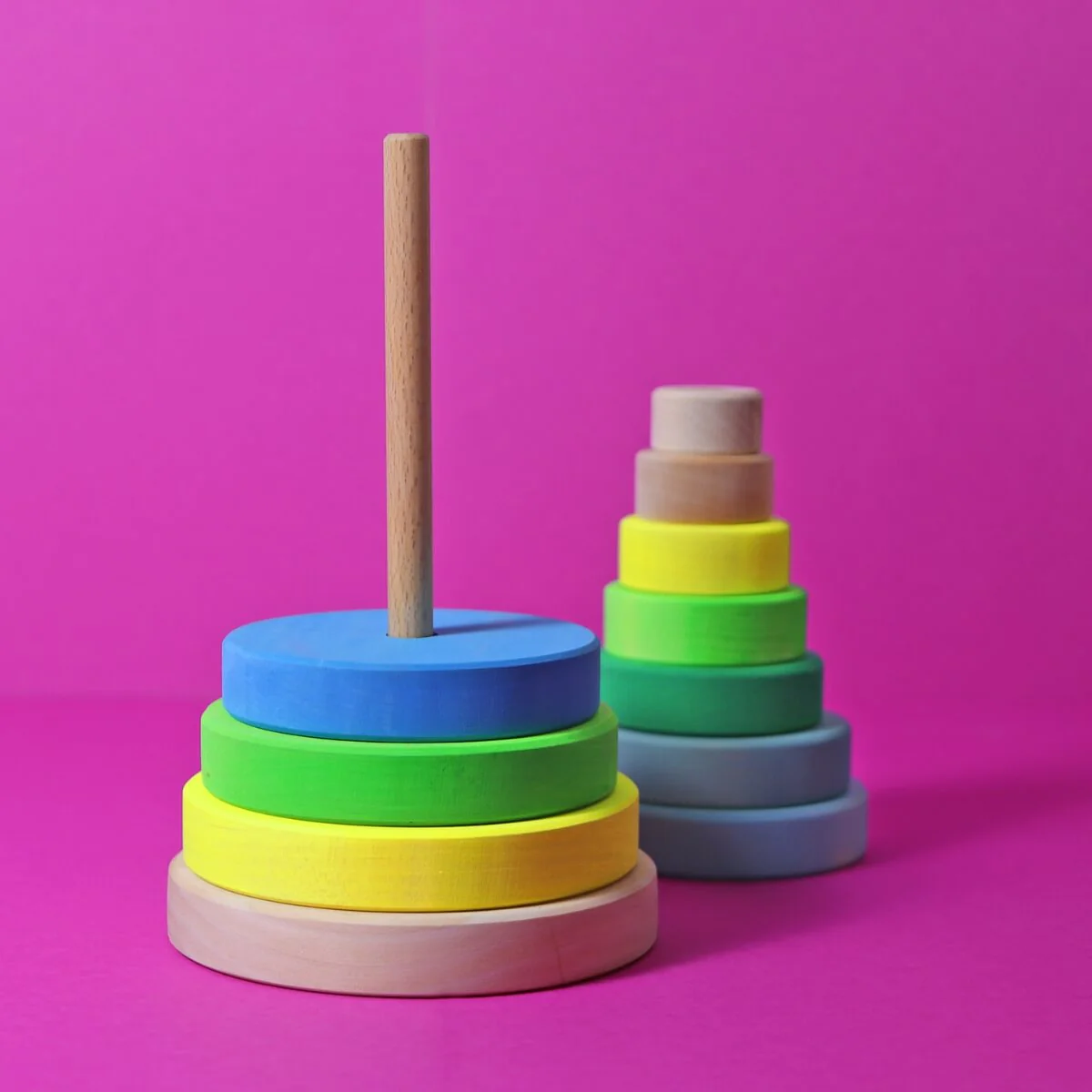 Grimm's Stacking Tower Conical Large - Neon Green (2023) - Image 11
