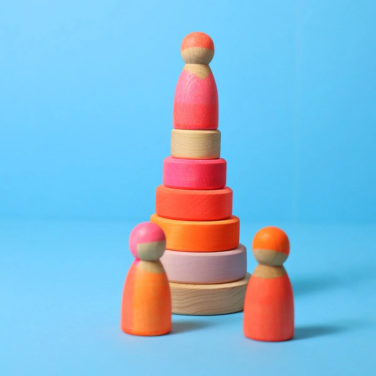 Grimm's Stacking Tower Conical Small - Neon Pink (2023) - Image 6