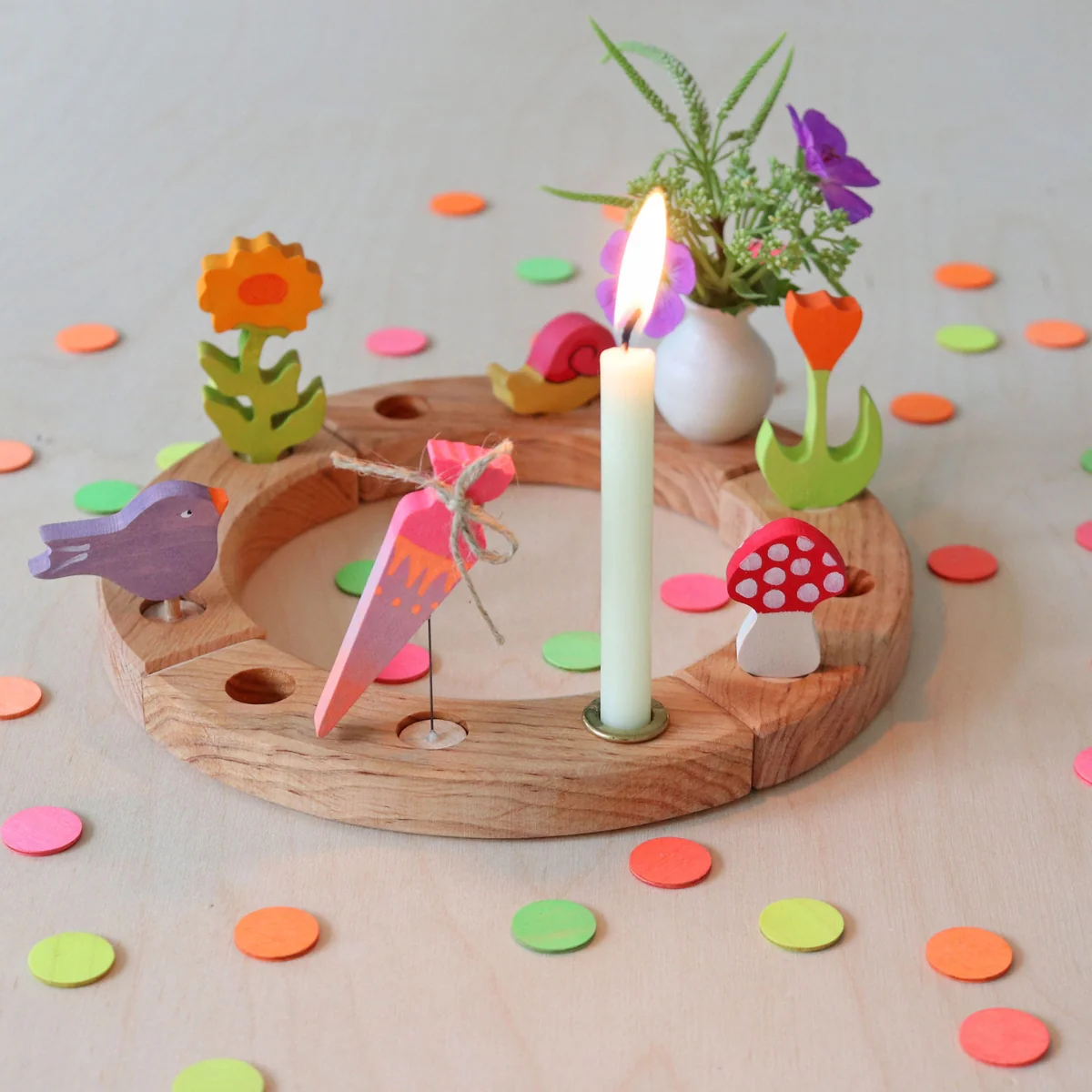 Grimm's Flower Calendula Candle Holder Decoration - Image 2