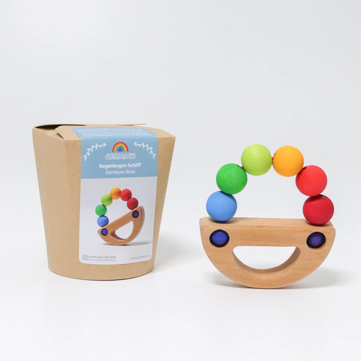 Grimm's Grasping Toy - Rainbow Boat - Image 6