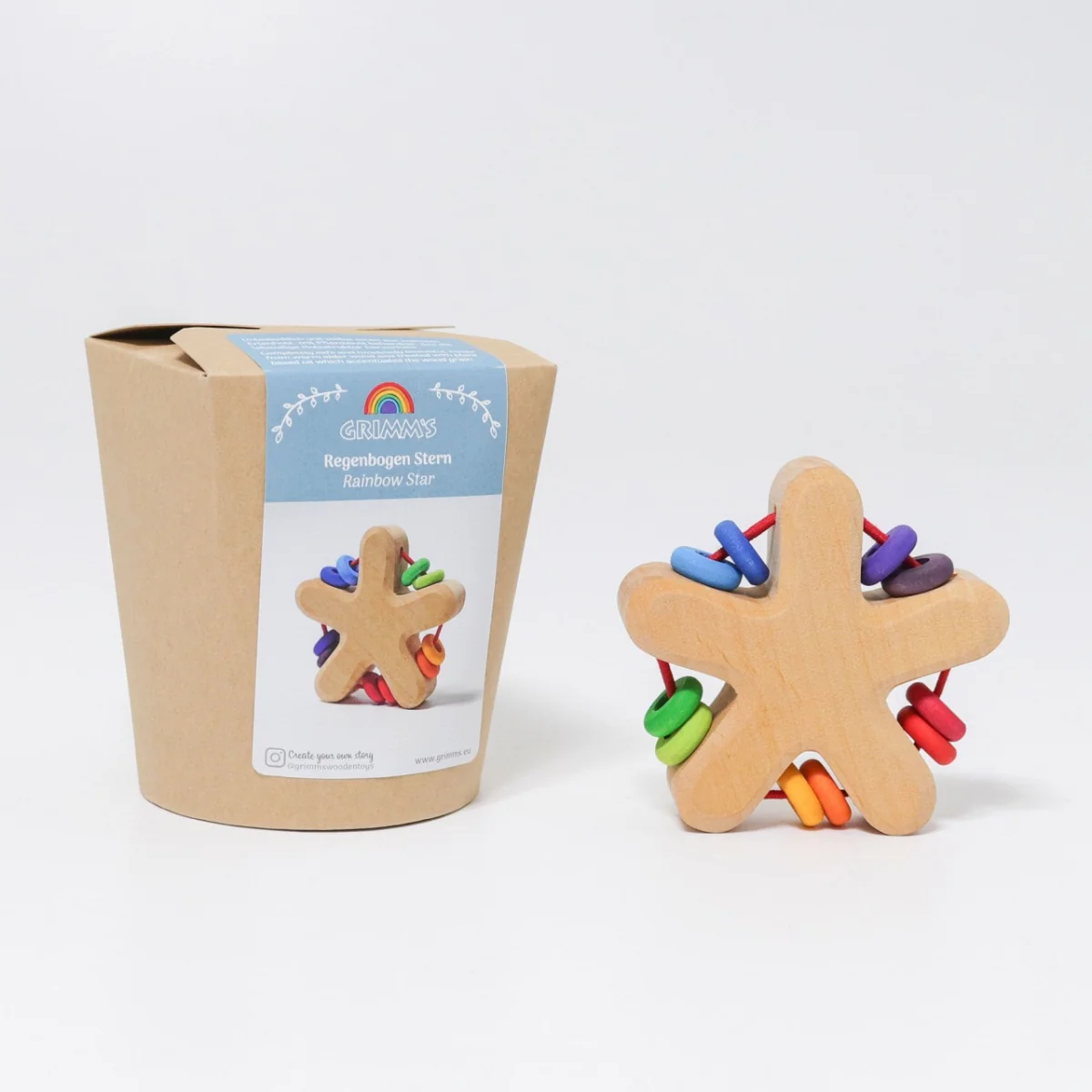 Grimm's Grasping Rattle - Star - Image 5