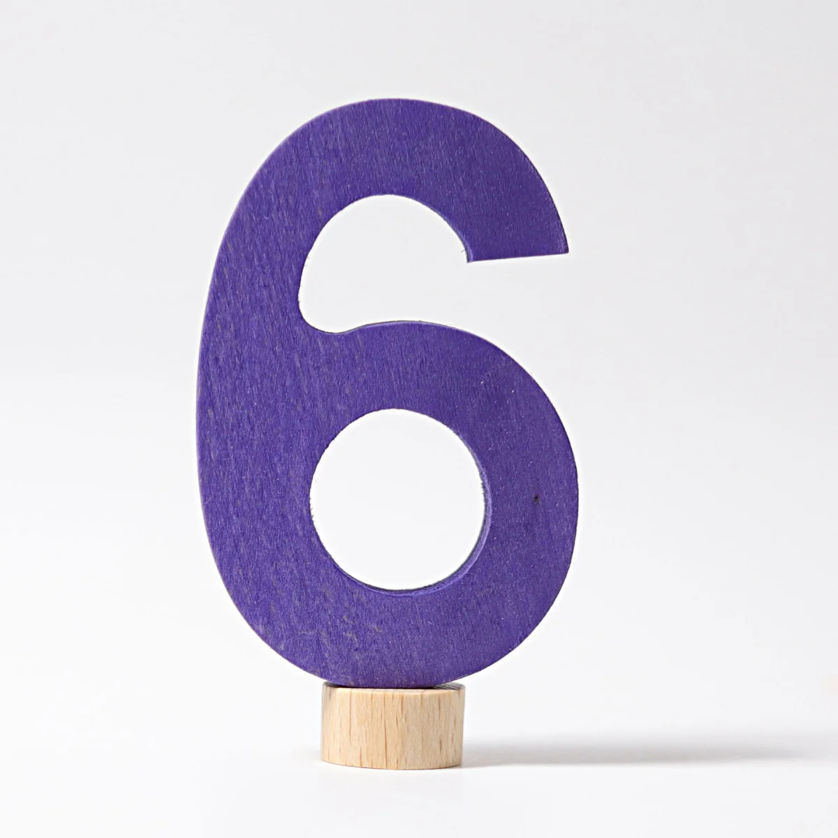 Grimm's Number 6 Candle Holder Decoration