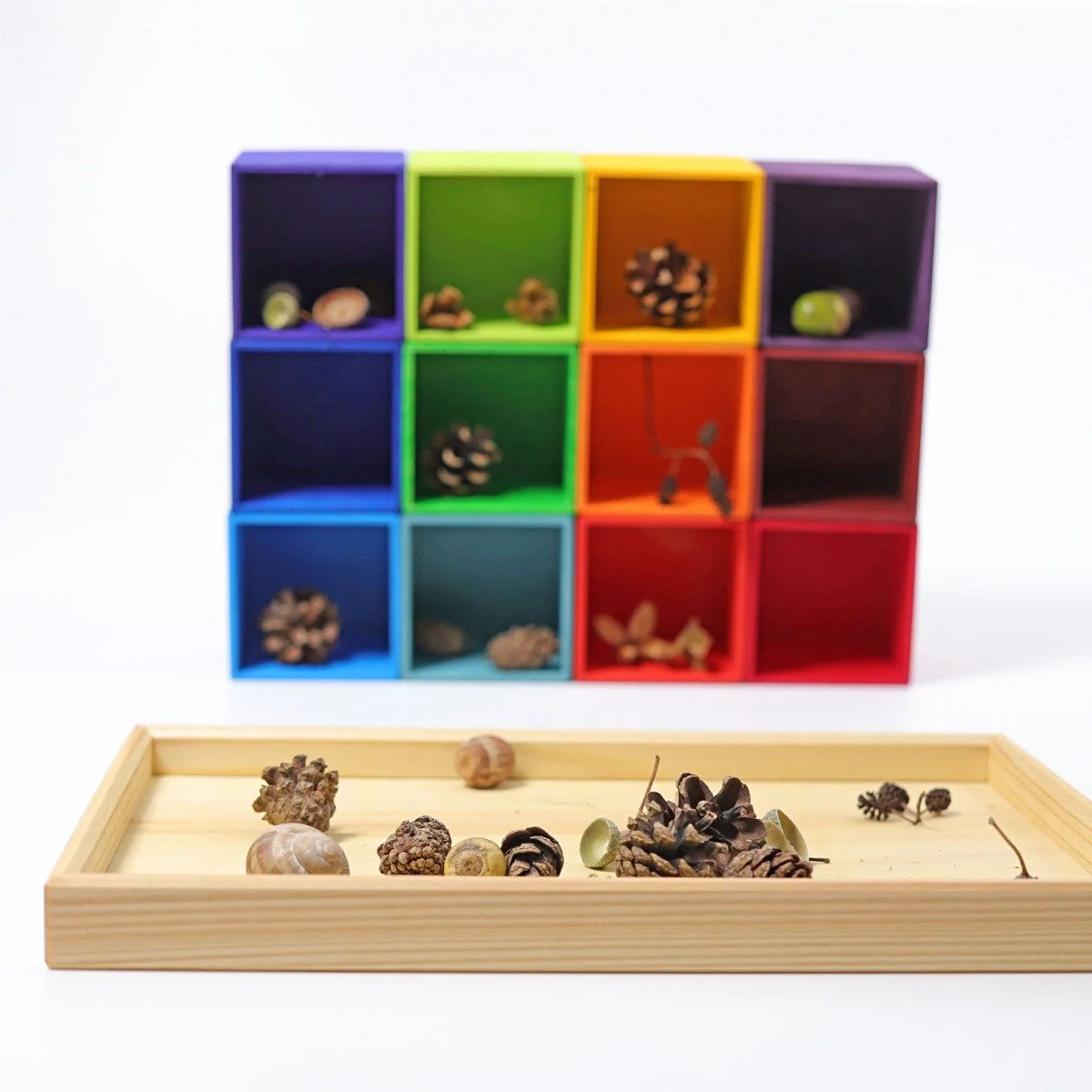Grimm's Sorting Boxes Rainbow 12 Pieces - Image 4