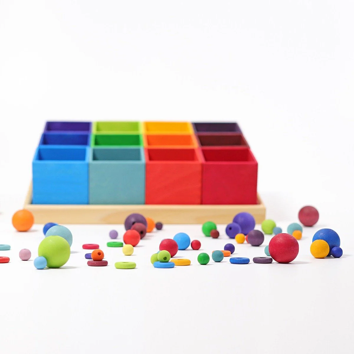 Grimm's Sorting Boxes Rainbow 12 Pieces - Image 5