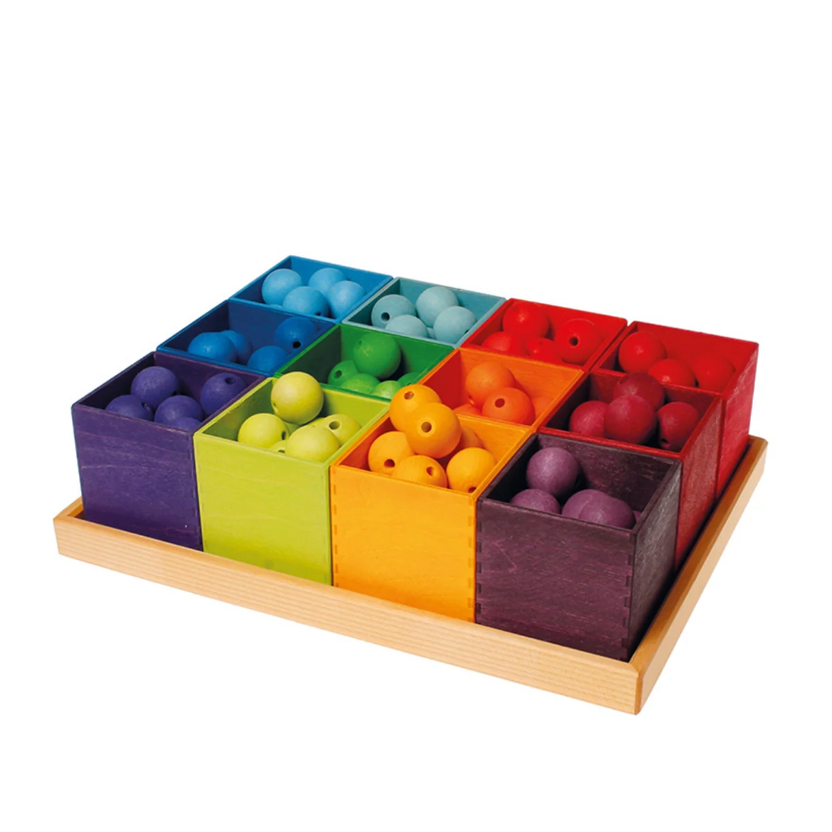 Grimm's Sorting Boxes Rainbow 12 Pieces - Image 7