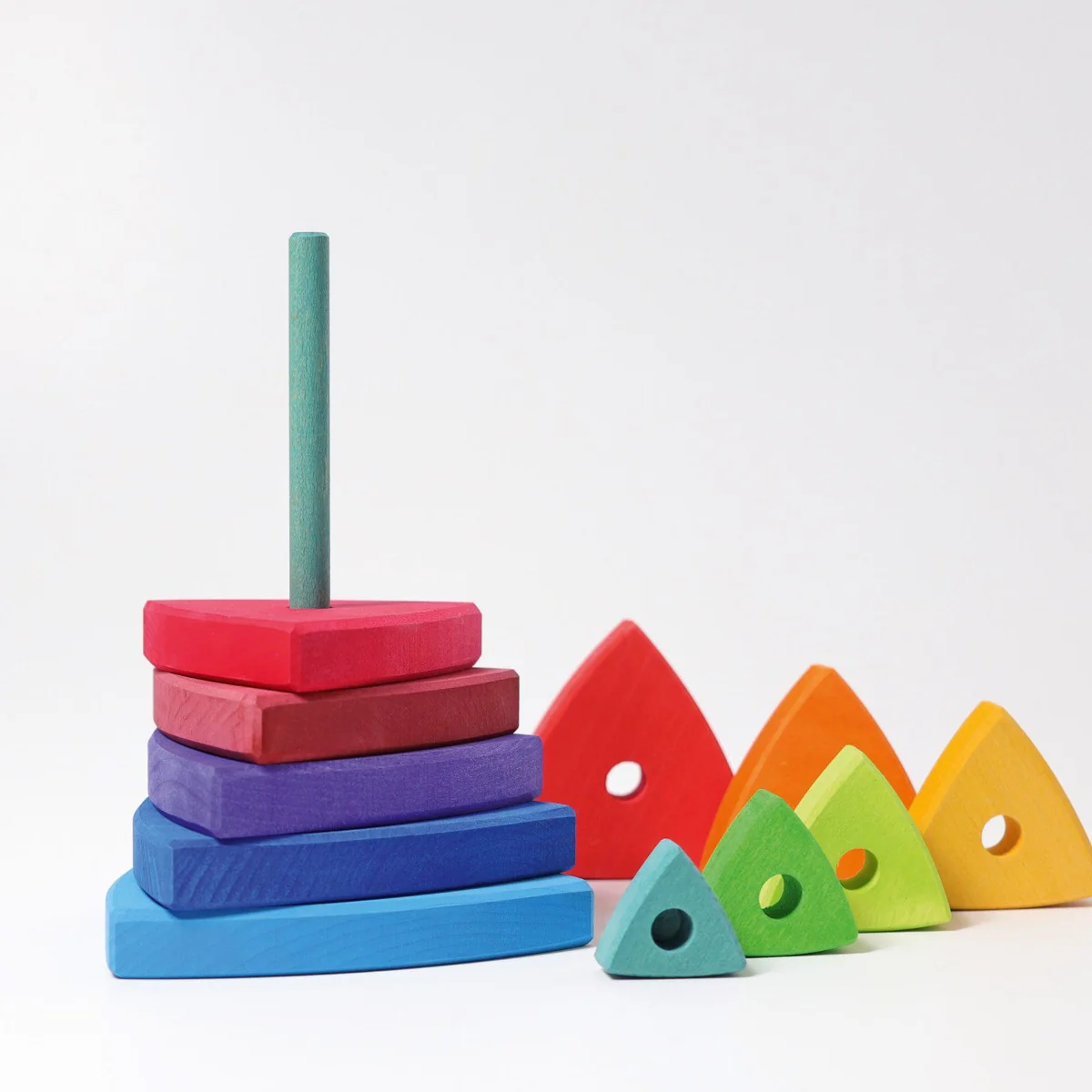 Grimm's Stacking Tower Triangle - Rainbow - Image 5
