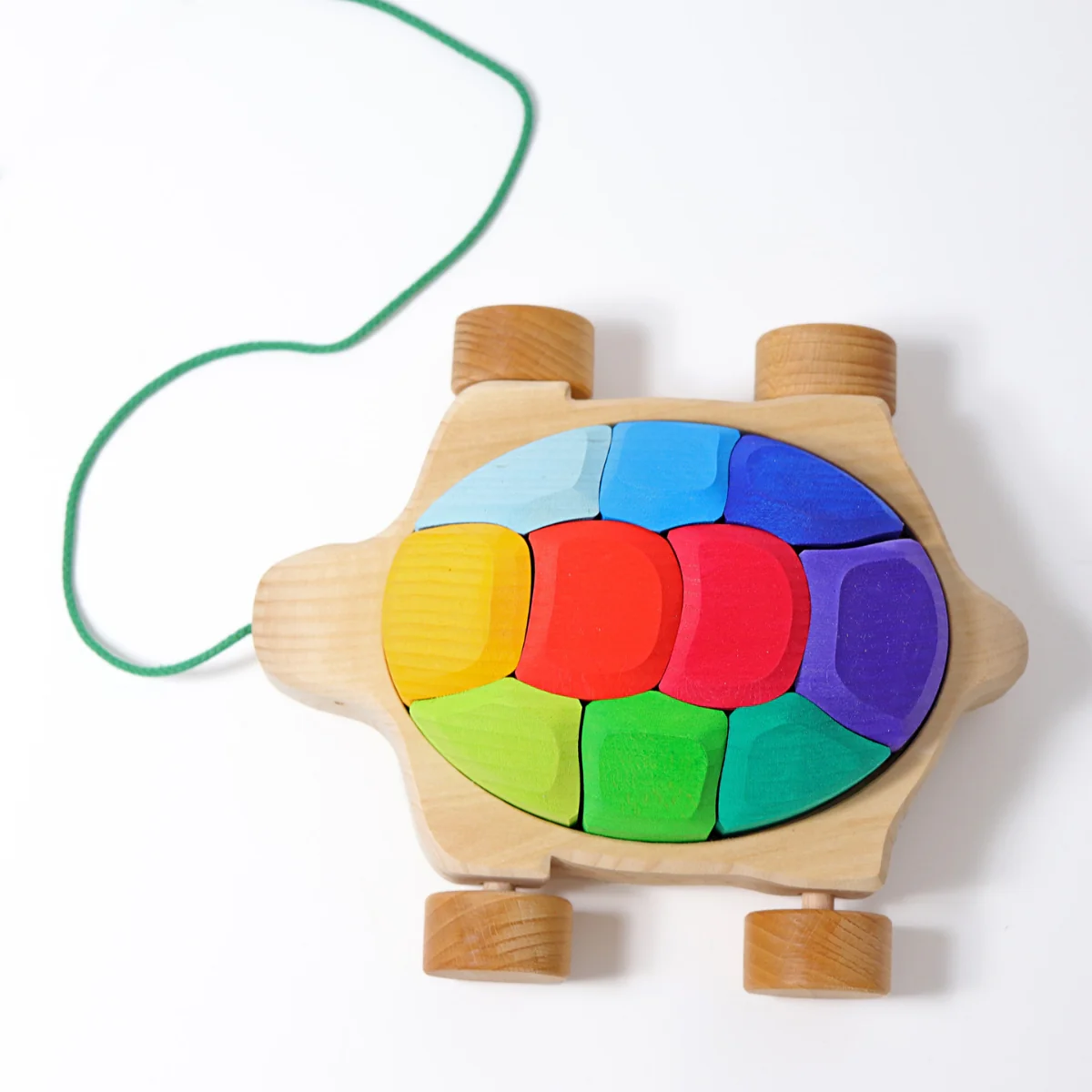 Grimm's Pull Along Rainbow Turtle - Image 3