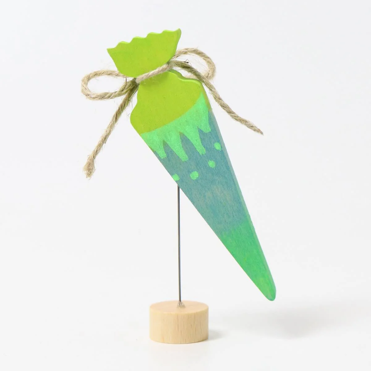 Grimm's School Cone Neon Green Candle Holder Decoration (2023)