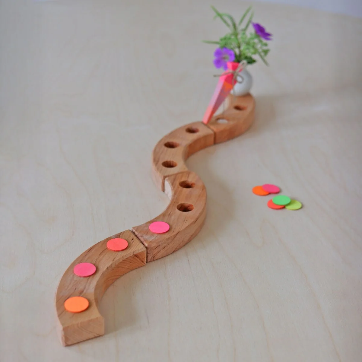 Grimm's School Cone Neon Pink Candle Holder Decoration (2023) - Image 7