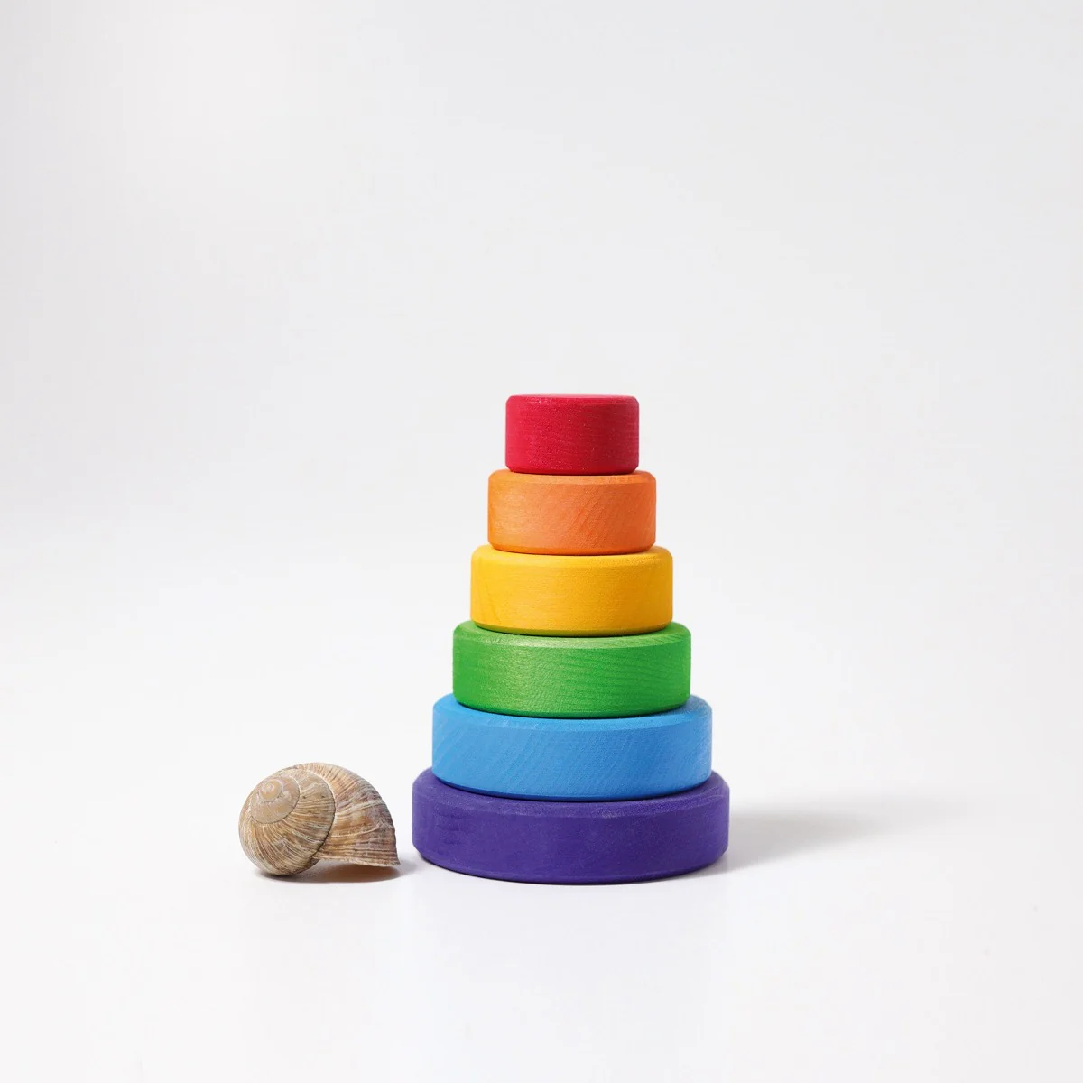 Grimm's Stacking Tower Conical Small -  Rainbow - Image 3