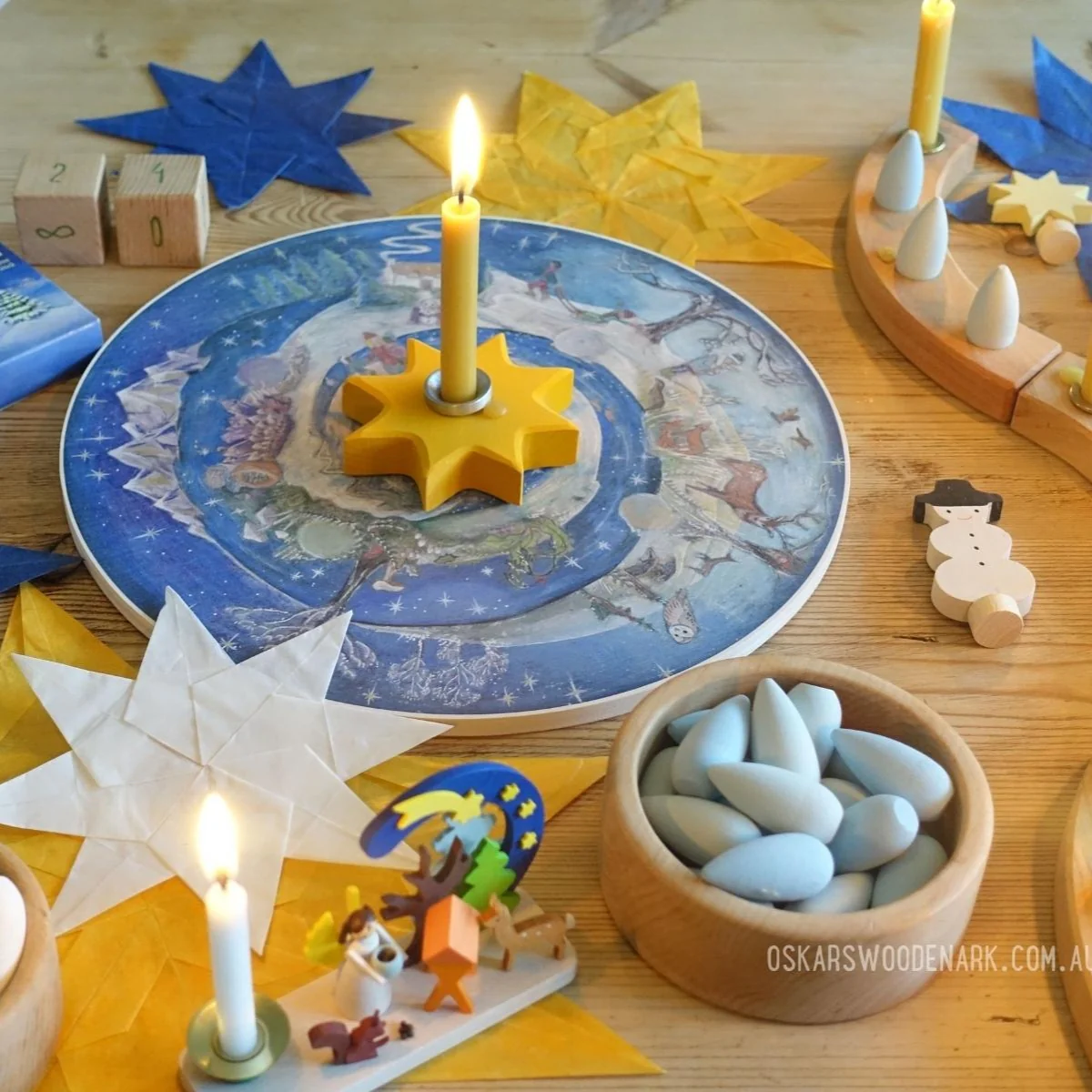 Grimm's Snowman Candle Holder Decoration - Image 3
