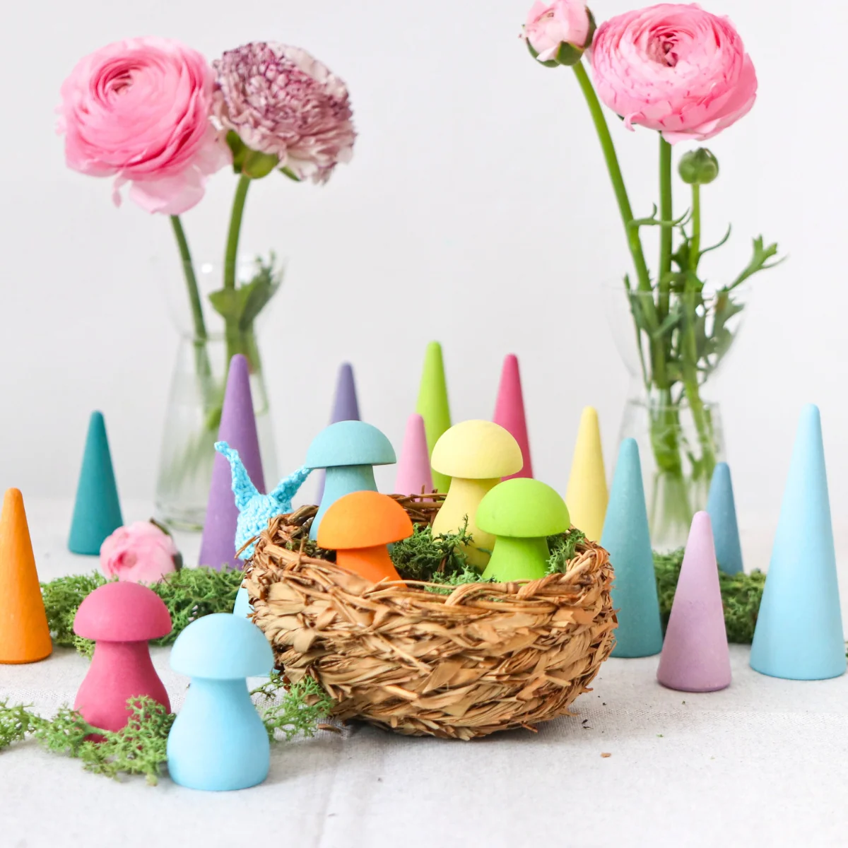 Grimm's Sorting Pastel Mushrooms 12 Pieces - Image 4