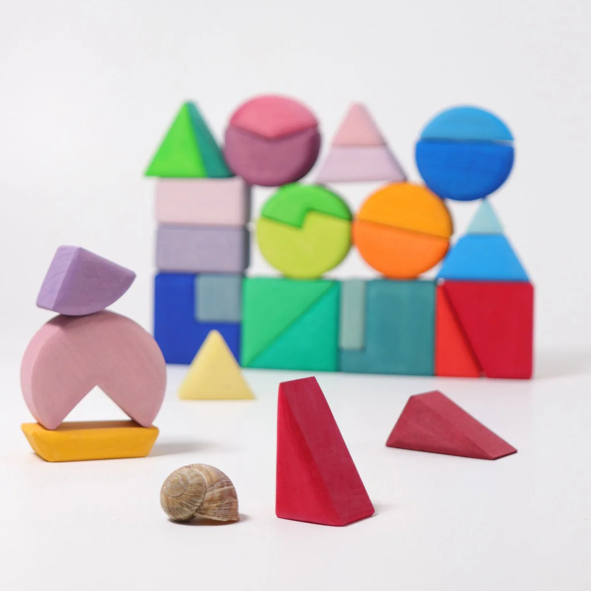 Grimm's Triangle Square & Circle Geometric Shape Blocks - Image 3