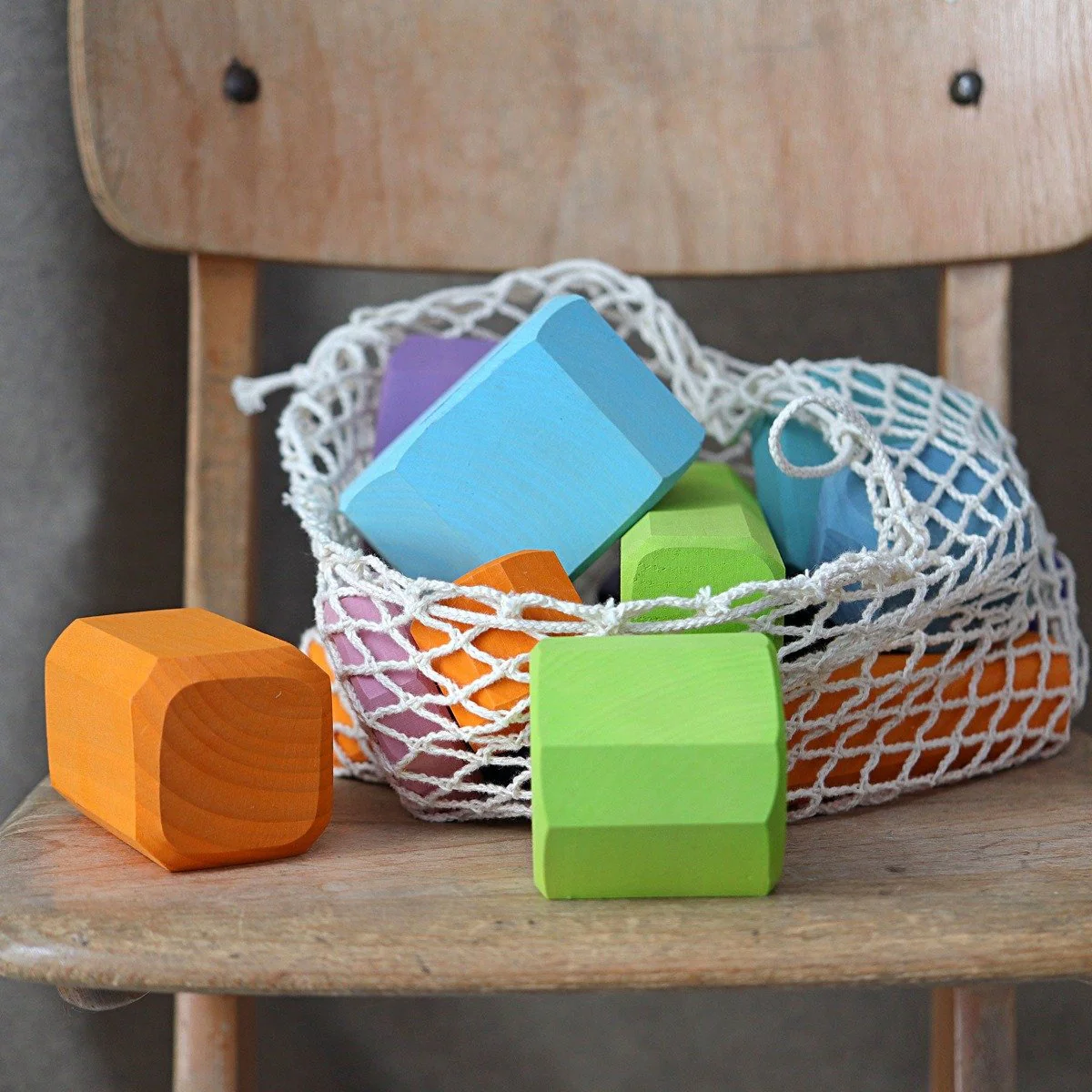 Grimm's Wooden Blocks - Colour Tree Slices - Image 4